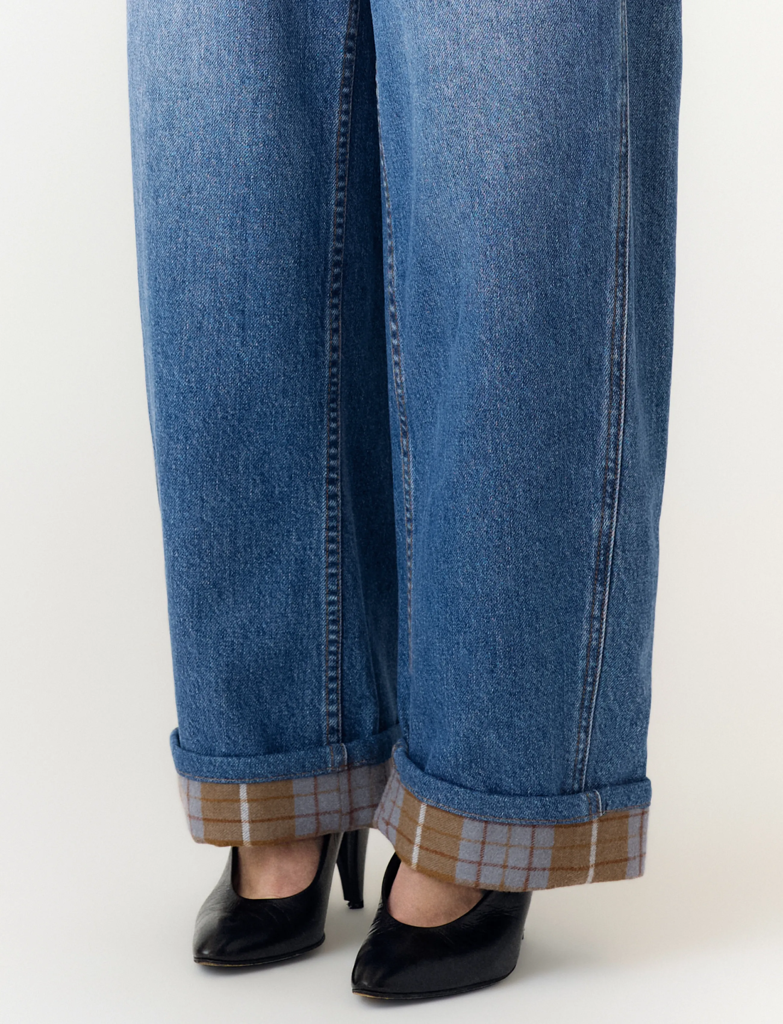 YAS - YASLUA HW FOLD UP BARREL JEANS S. - D2D - medium blue denim - 5