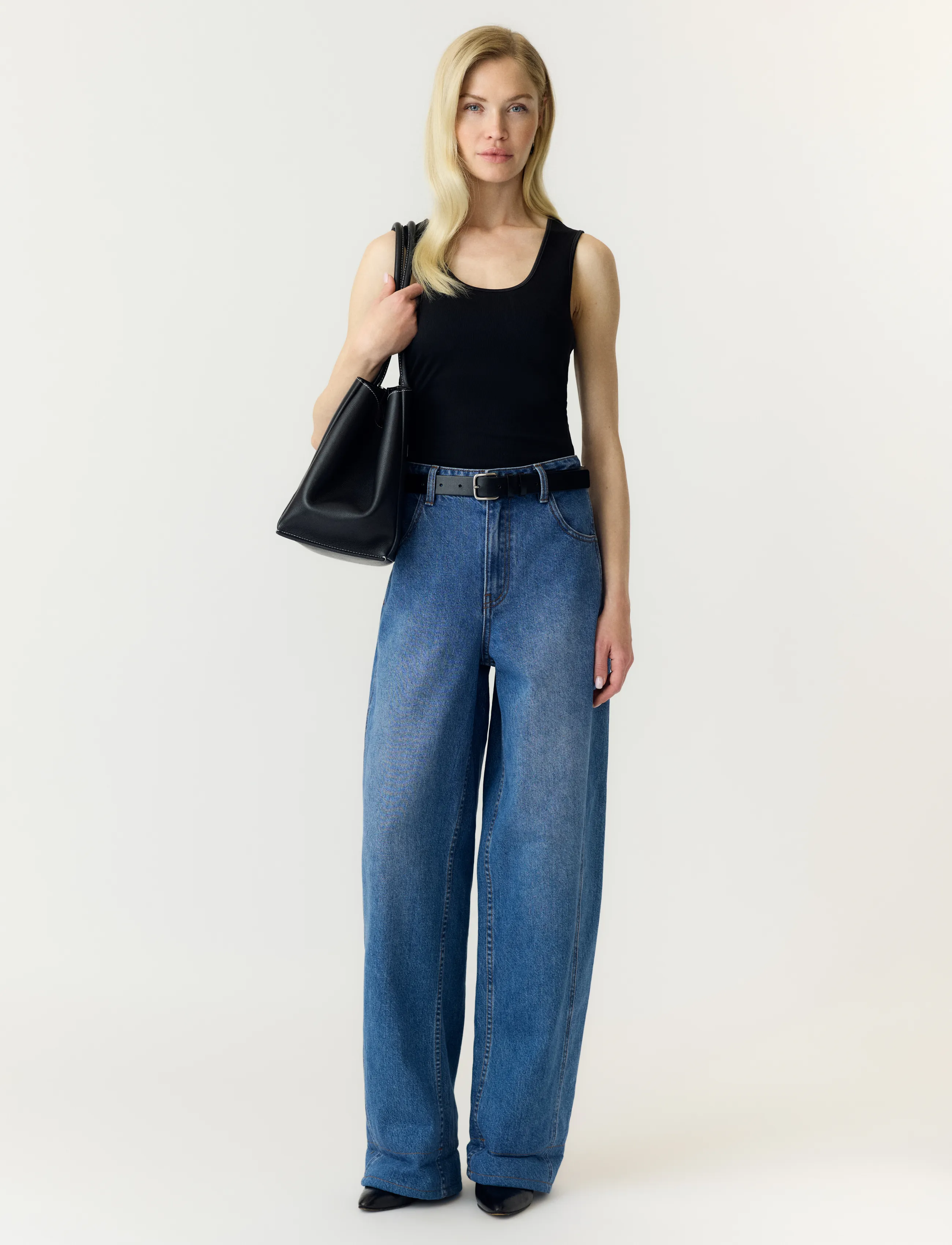 YAS Yaslua Hw Fold Up Barrel Jeans S. D2D dam – bild 6