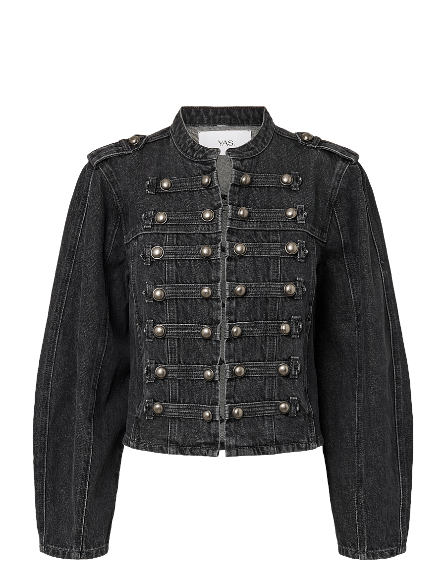 YAS - YASSKY LS DENIM JACKET - STORY - dark grey denim - 1