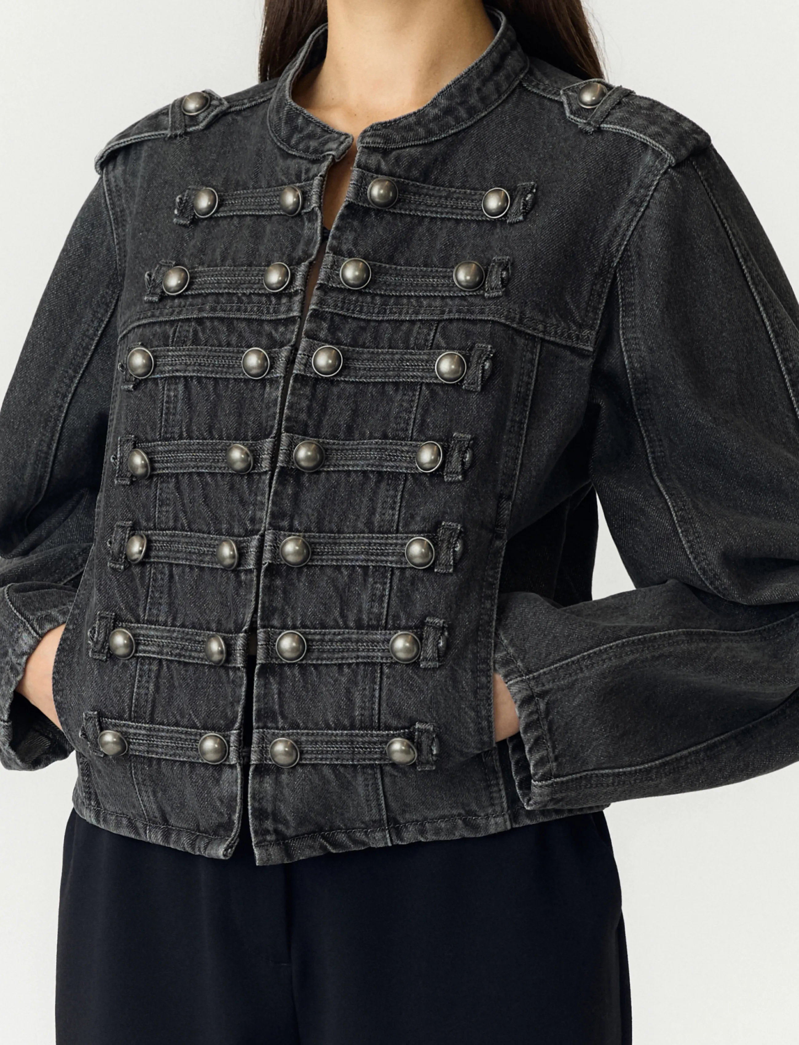 YAS - YASSKY LS DENIM JACKET - STORY - dark grey denim - 5