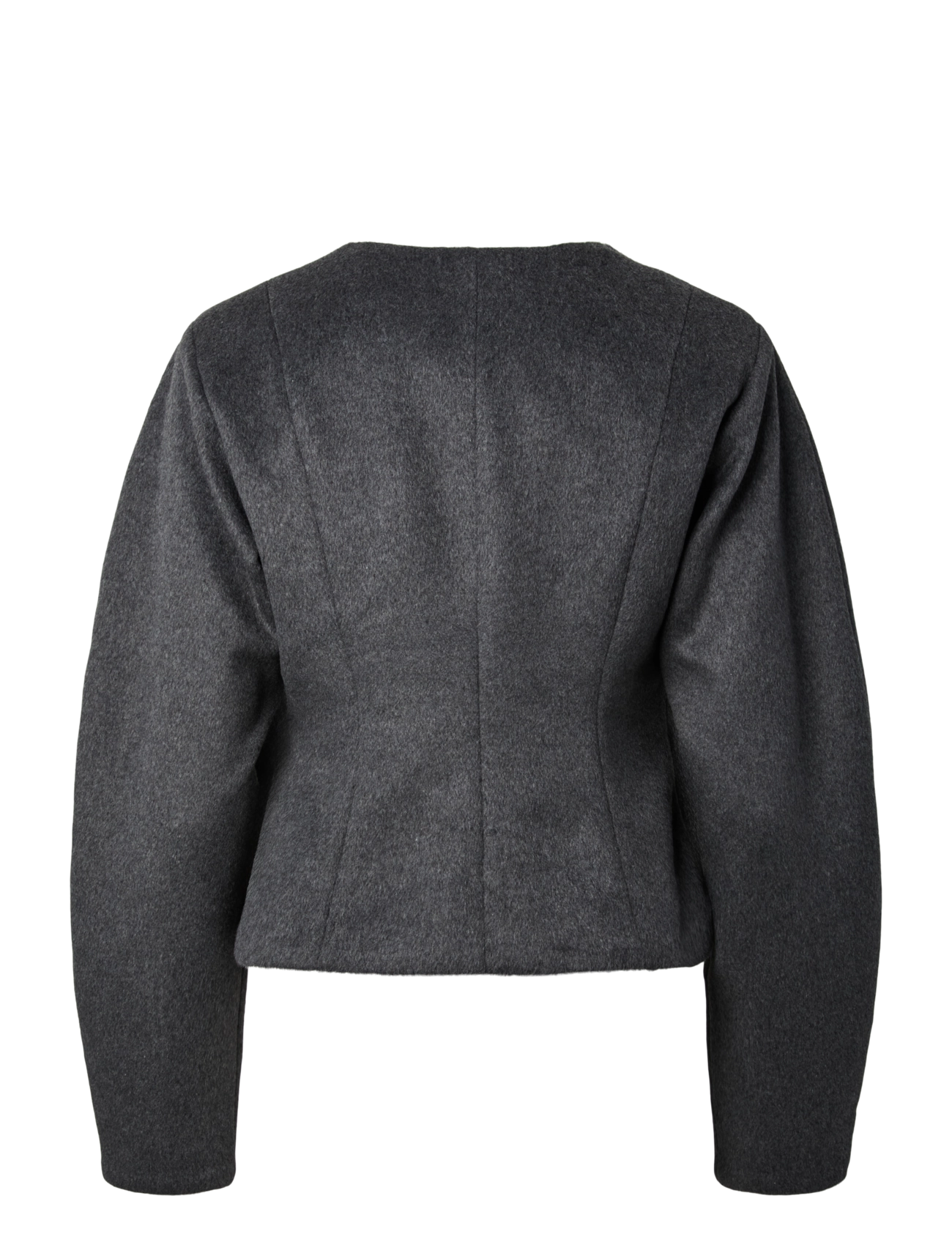 YAS - YASNAPO LS WOOL JACKET - STORY - enkelknäppta kavajer - dark grey melange - 2