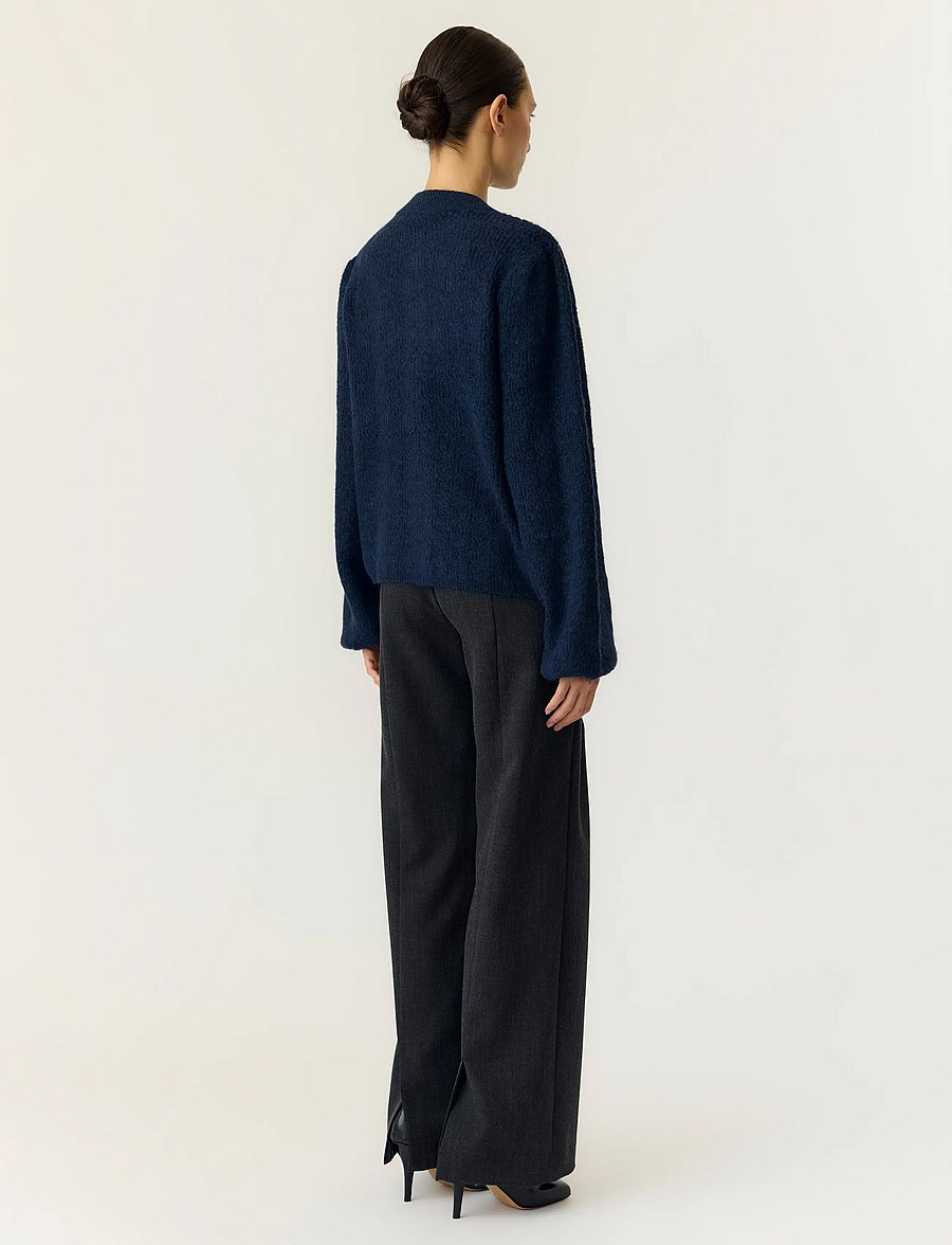 YAS - YASBONSO LS KNIT CARDIGAN S. - cardigans - navy blazer - 2