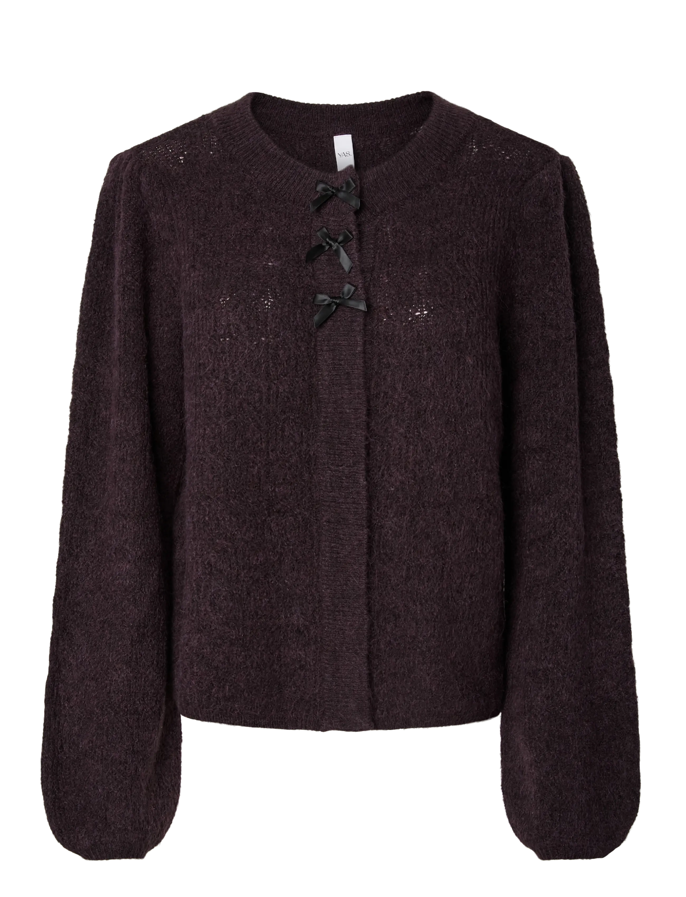 YAS YASBONSO LS KNIT CARDIGAN S. - Stickat - PLUM PERFECT / purple
