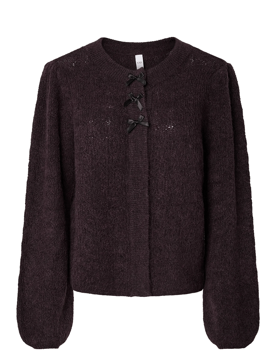 YAS - YASBONSO LS KNIT CARDIGAN S. - plum perfect - 0