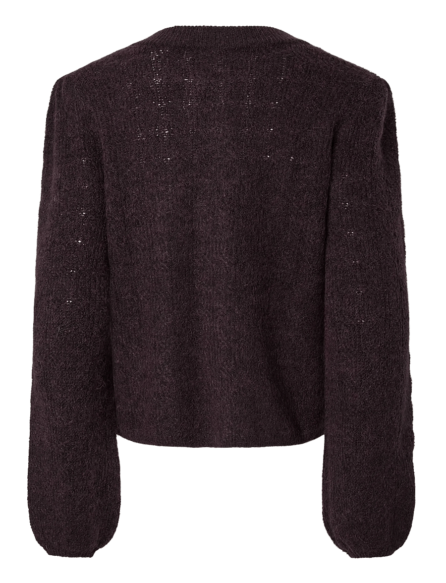 YAS - YASBONSO LS KNIT CARDIGAN S. - plum perfect - 1