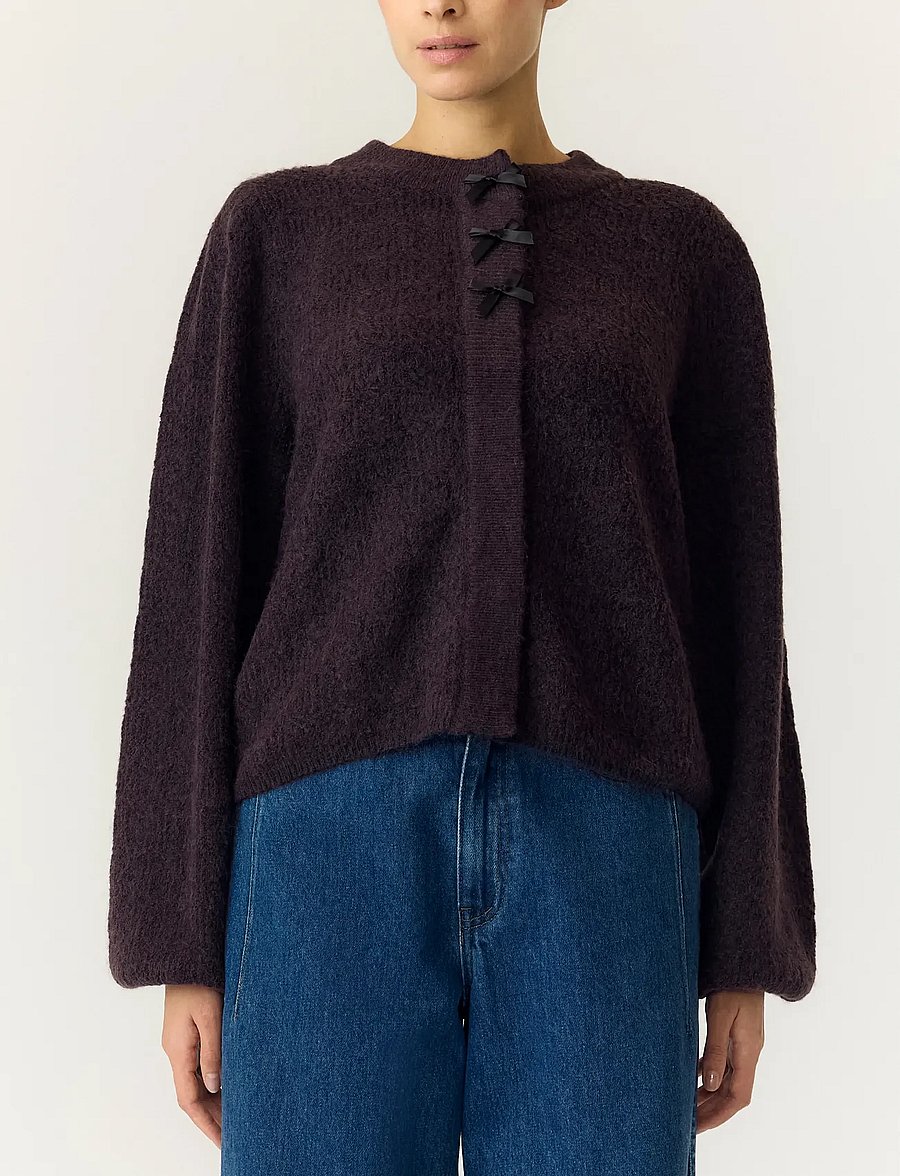 YAS - YASBONSO LS KNIT CARDIGAN S. - strickjacken - plum perfect - 5