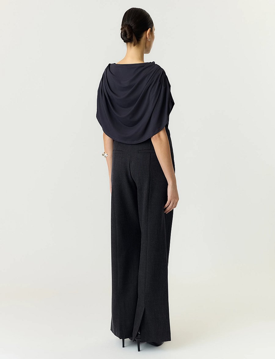 YAS - YASDRALA CAPE TOP - STORY - kortärmade blusar - asphalt - 3