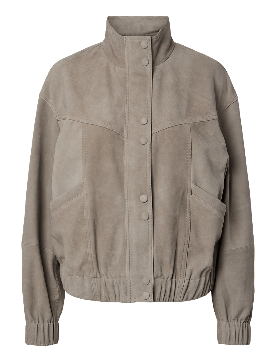 YAS - YASORA LS SUEDE LEATHER JACKET - STORY - bomberjakid - paloma - 1