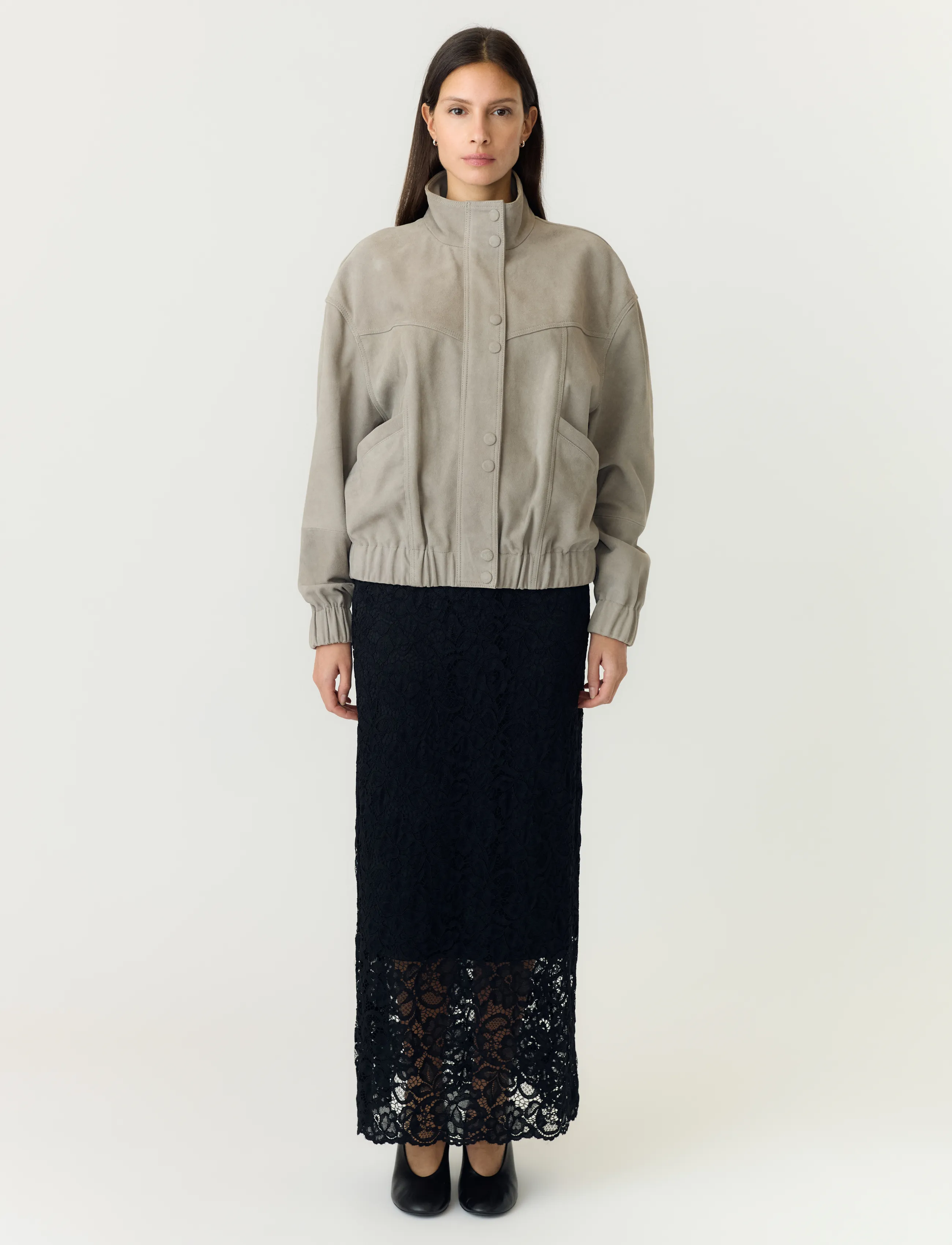 YAS - YASORA LS SUEDE LEATHER JACKET - STORY - bomberjakid - paloma - 4