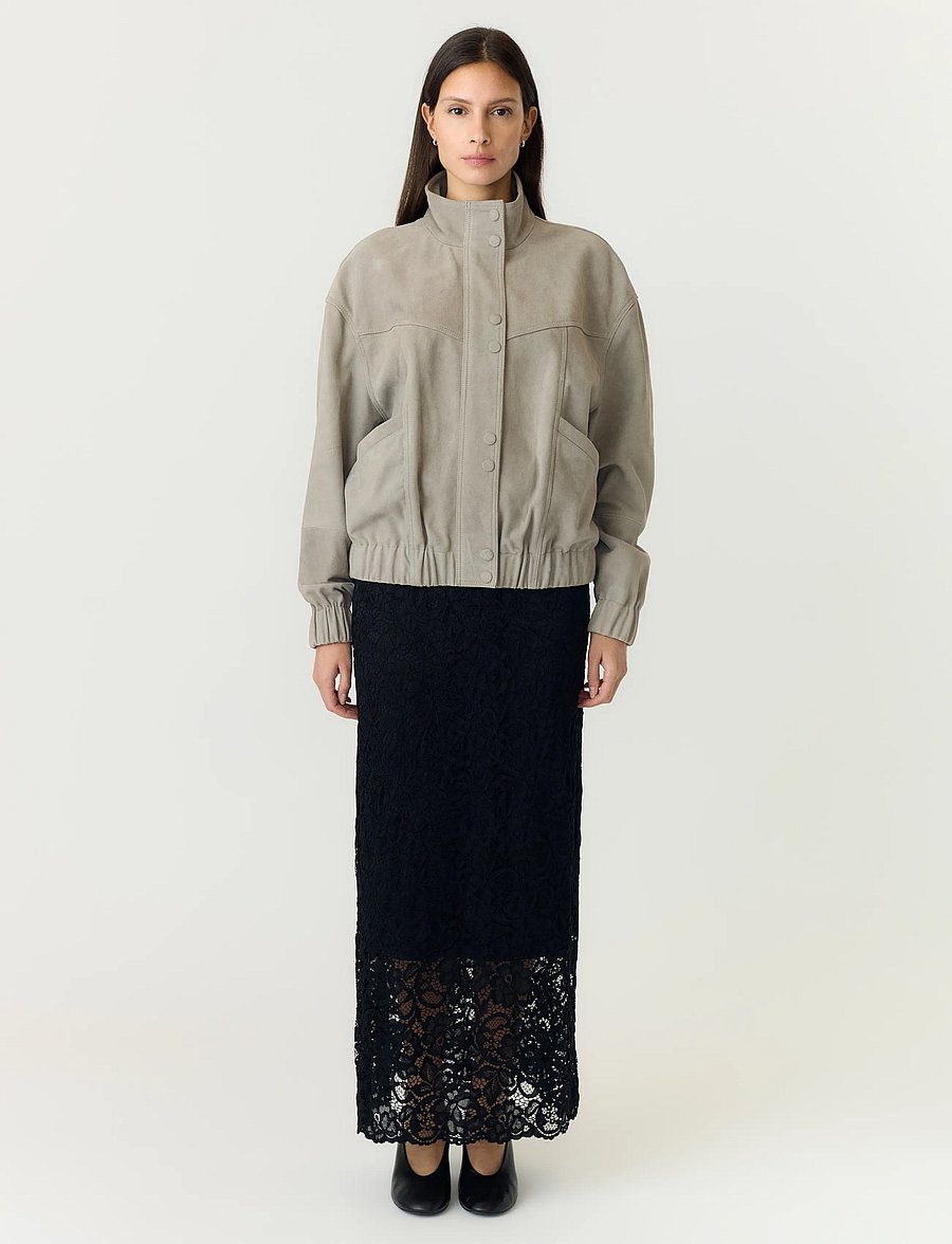 YAS - YASORA LS SUEDE LEATHER JACKET - STORY - bomberjakid - paloma - 4