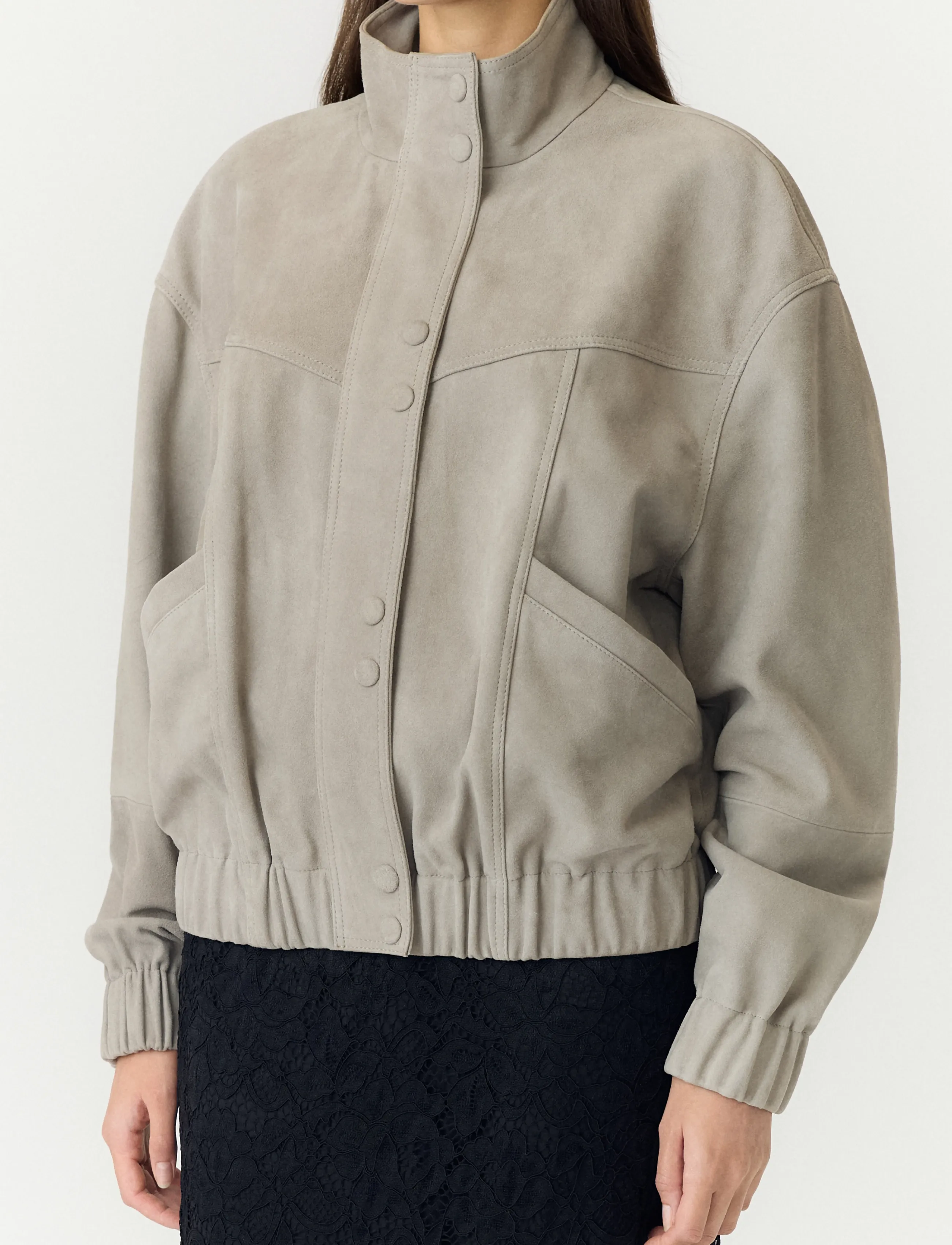 YAS - YASORA LS SUEDE LEATHER JACKET - STORY - bomberjakid - paloma - 5