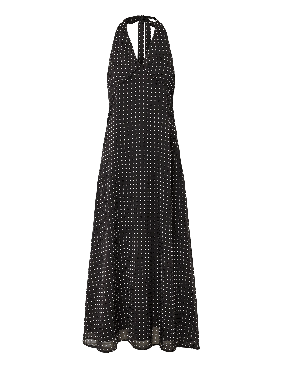 YAS - YASLUPINA HALTERNECK LONG DRESS S. - D2D - sommerkleider - black - 0