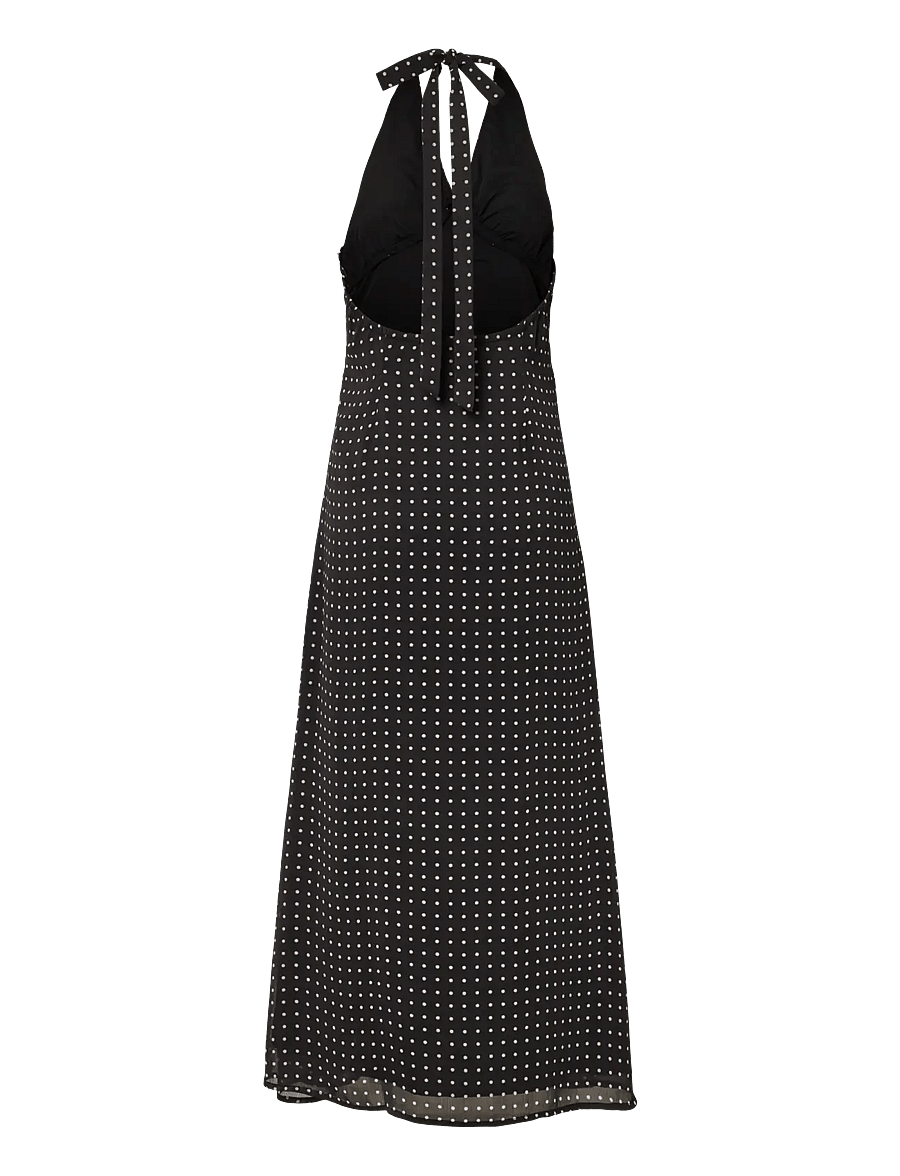 YAS - YASLUPINA HALTERNECK LONG DRESS S. - D2D - sommerkleider - black - 1