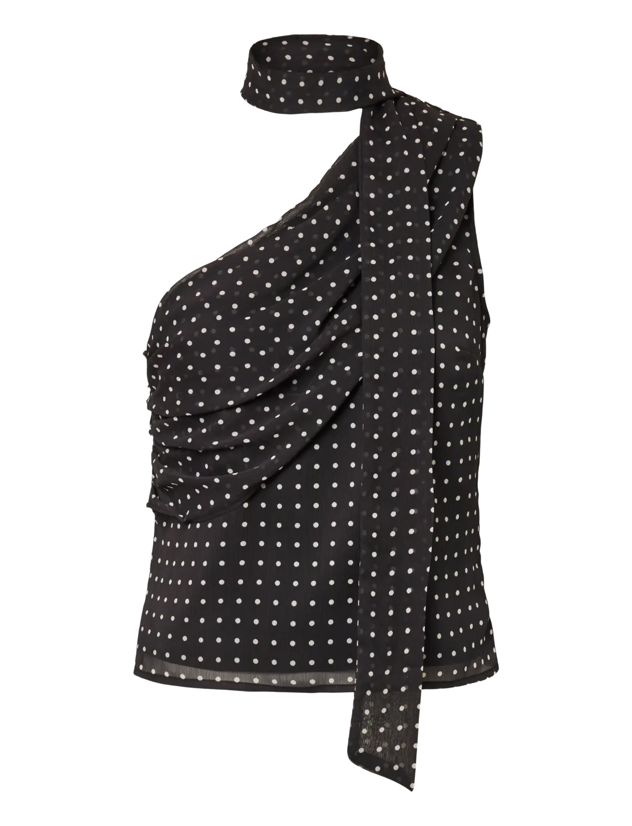 YAS Yaslupina Scarf Top S. - D2D, 38, Black, Bluser > Uden Ærmer, Dame