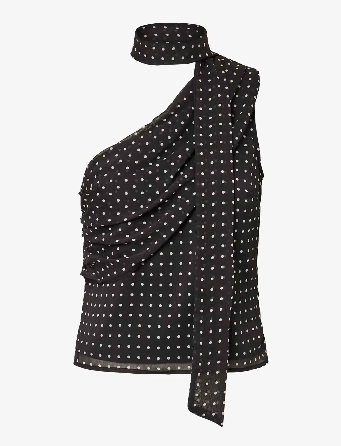 YAS - YASLUPINA SCARF TOP S. - D2D - Ærmeløse bluser - black - 0
