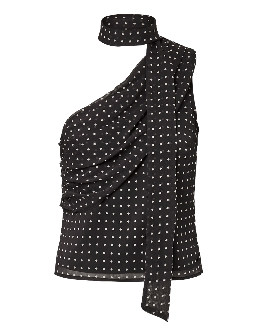 YAS - YASLUPINA SCARF TOP S. - D2D - varrukateta pluusid - black - 0