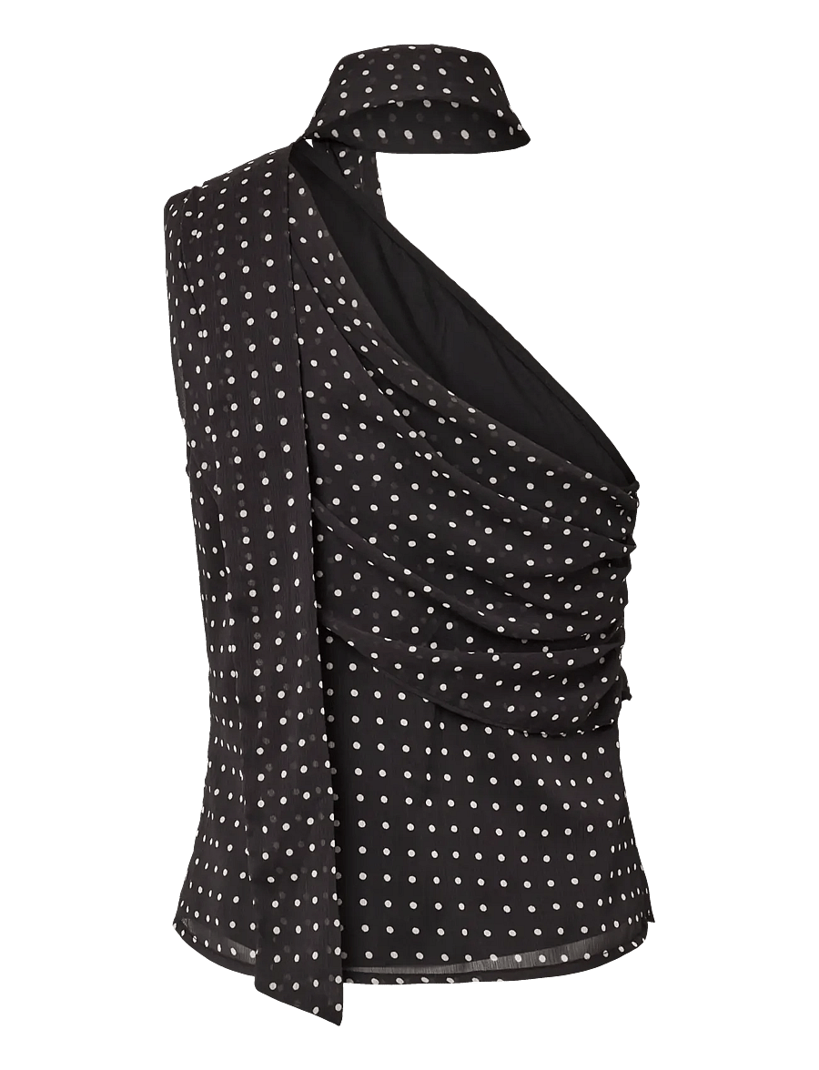 YAS - YASLUPINA SCARF TOP S. - D2D - varrukateta pluusid - black - 1