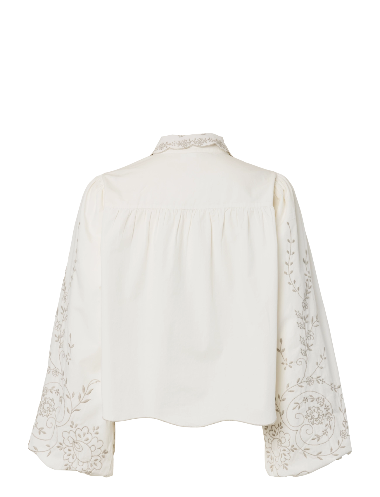 YAS - YASGREYA LS EMBROIDERED SHIRT - STORY - star white - 2