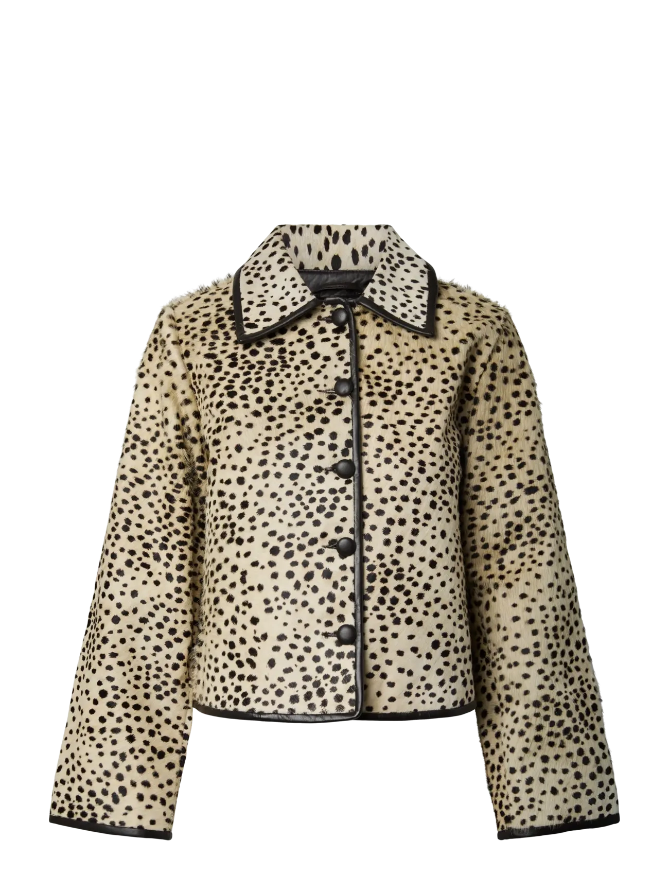 YAS - YASCHEEMI LS LEATHER JACKET - D2D - sea pearl - 1