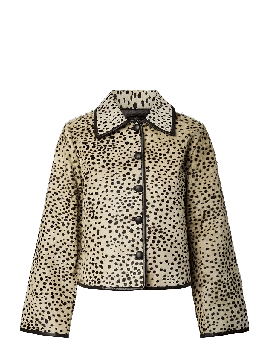 YAS - YASCHEEMI LS LEATHER JACKET - D2D - sea pearl - 1
