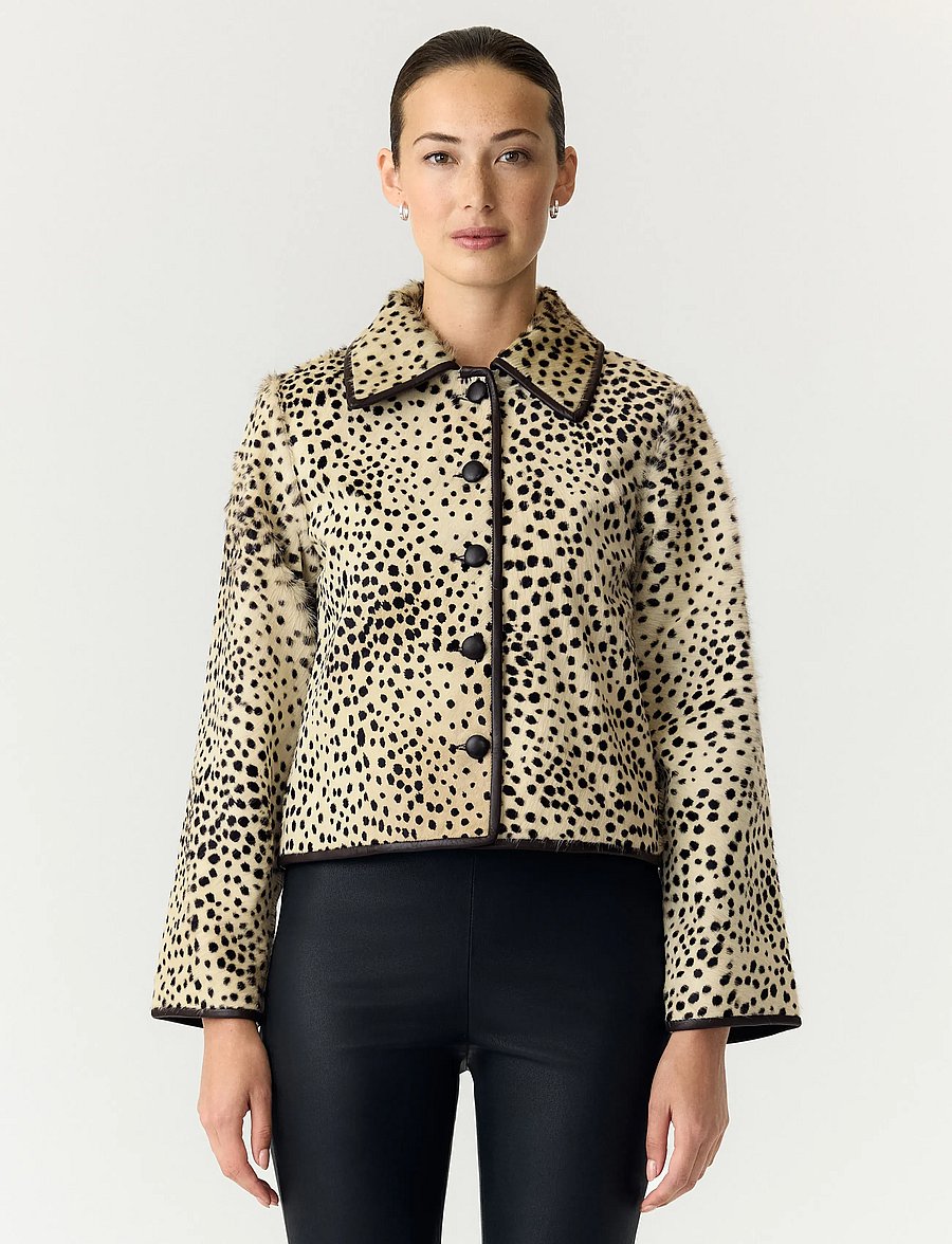 YAS - YASCHEEMI LS LEATHER JACKET - D2D - sea pearl - 0