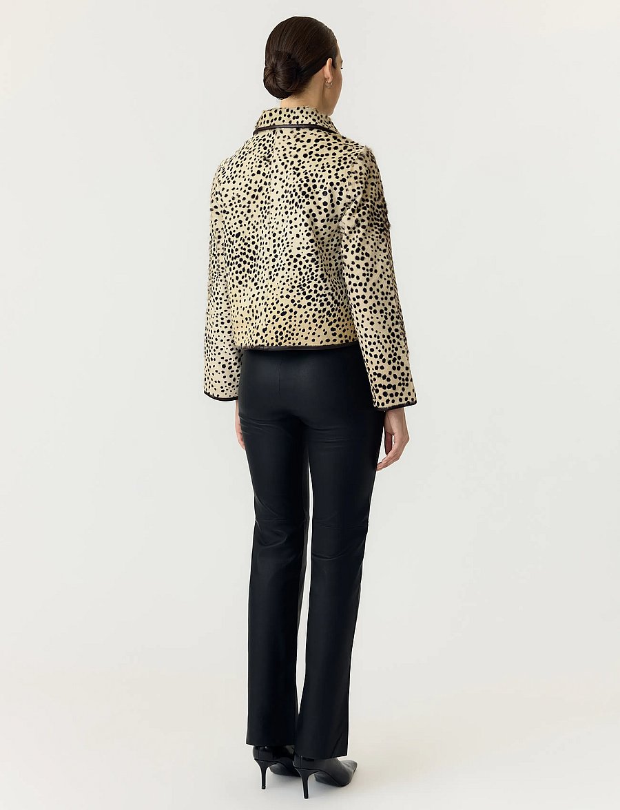YAS - YASCHEEMI LS LEATHER JACKET - D2D - sea pearl - 3