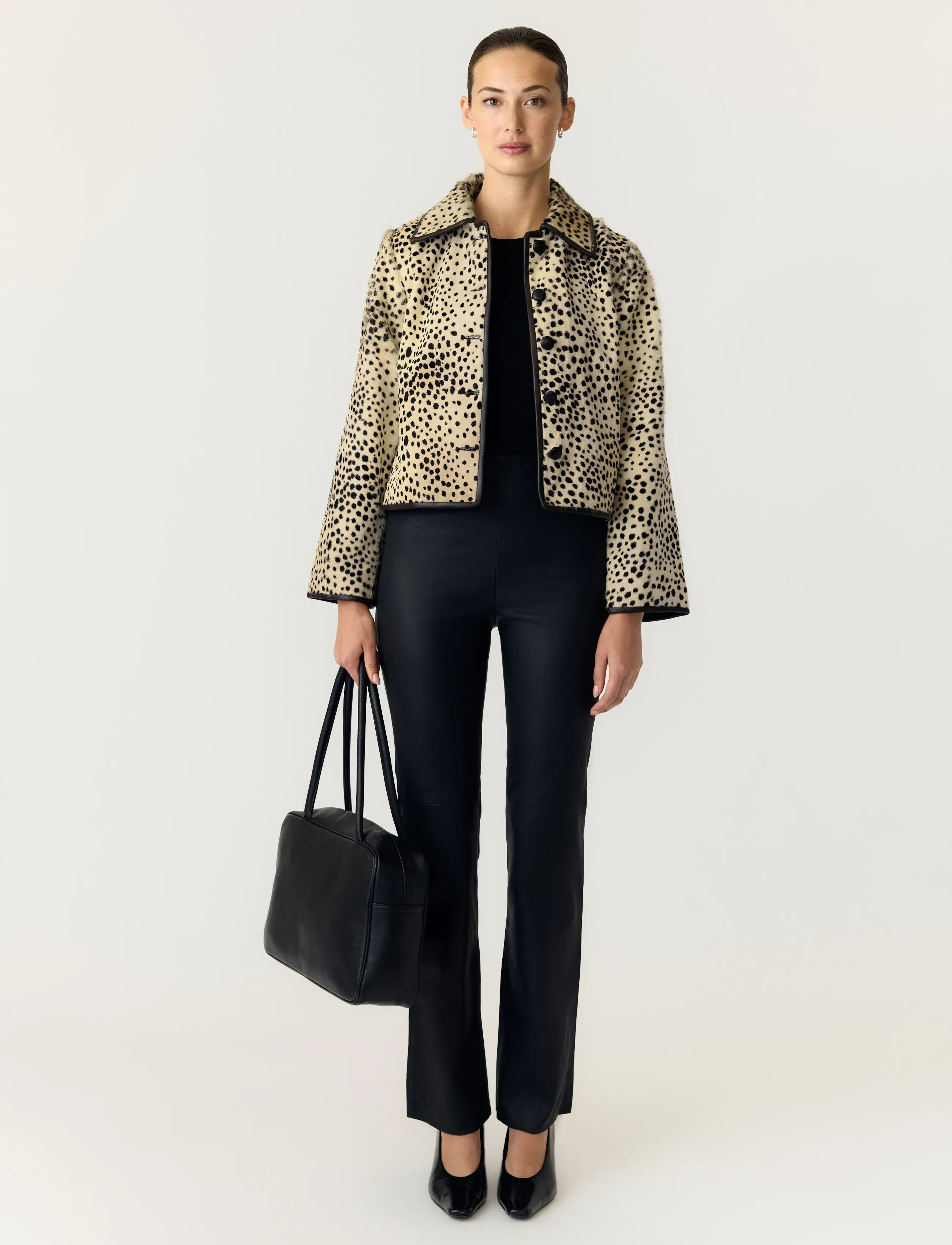 YAS - YASCHEEMI LS LEATHER JACKET - D2D - sea pearl - 4