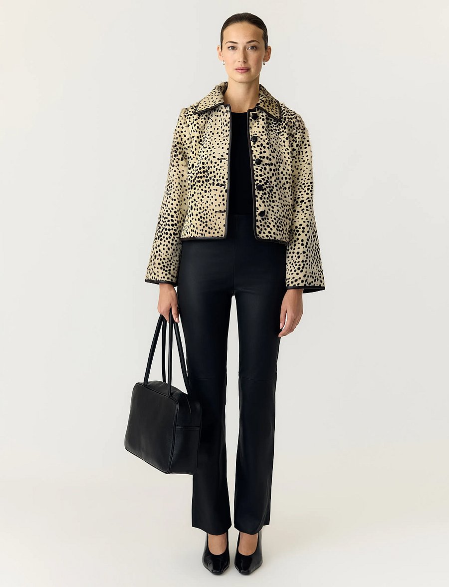 YAS - YASCHEEMI LS LEATHER JACKET - D2D - sea pearl - 4