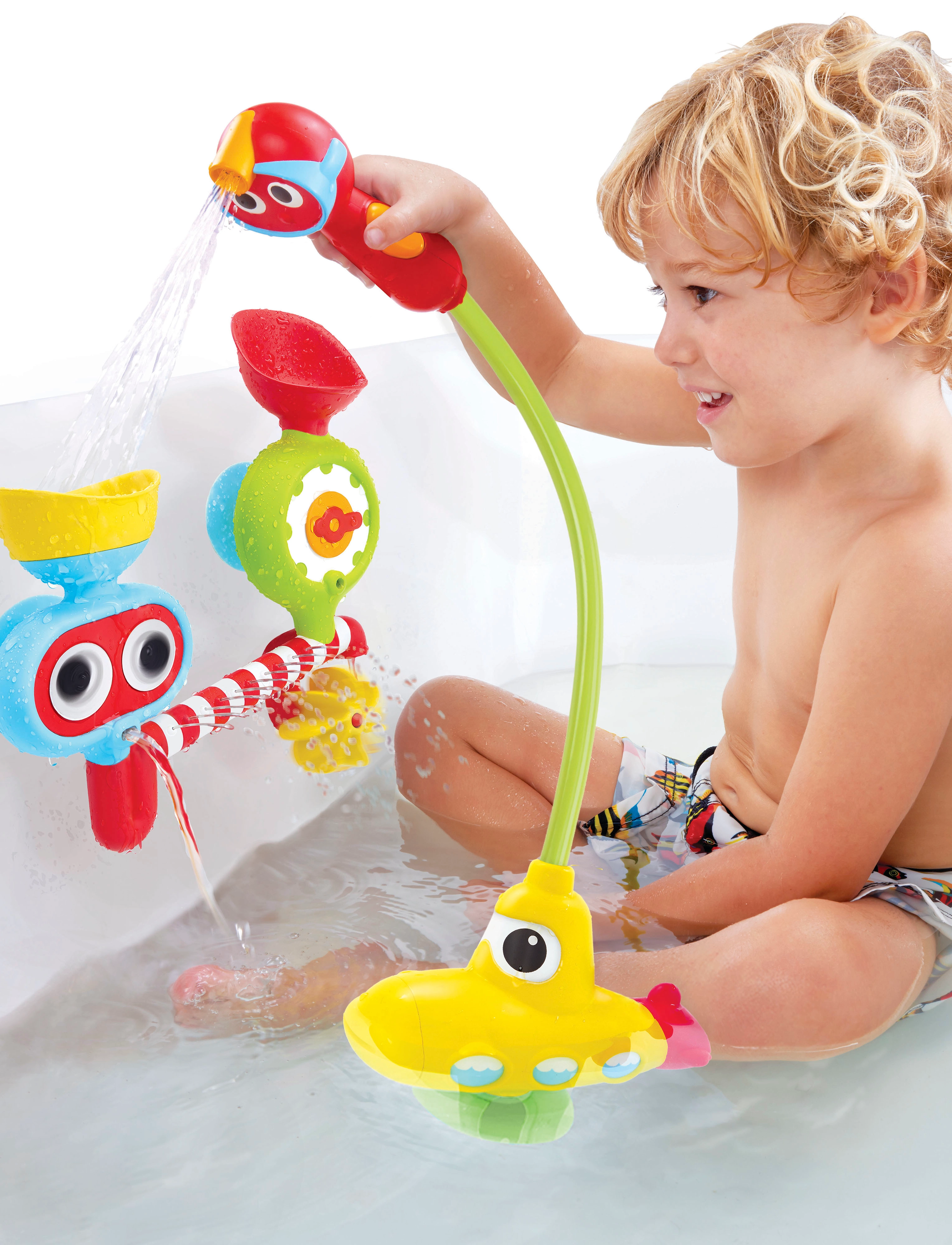 Yookidoo Submarine Spray Station, One Size, Multi/patterned, Bath & Water Legetøj > Bath Legetøj, Børn