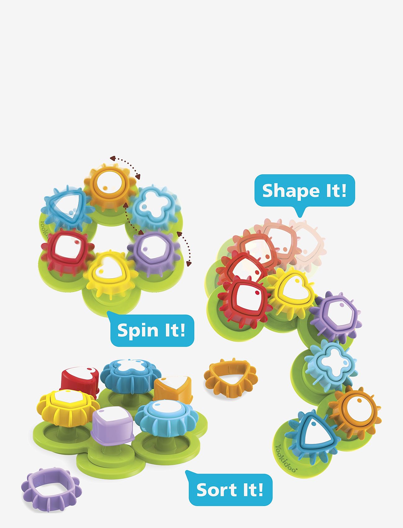 Yookidoo - Shape 'N' Spin Gear Sorter - multicolor - 2