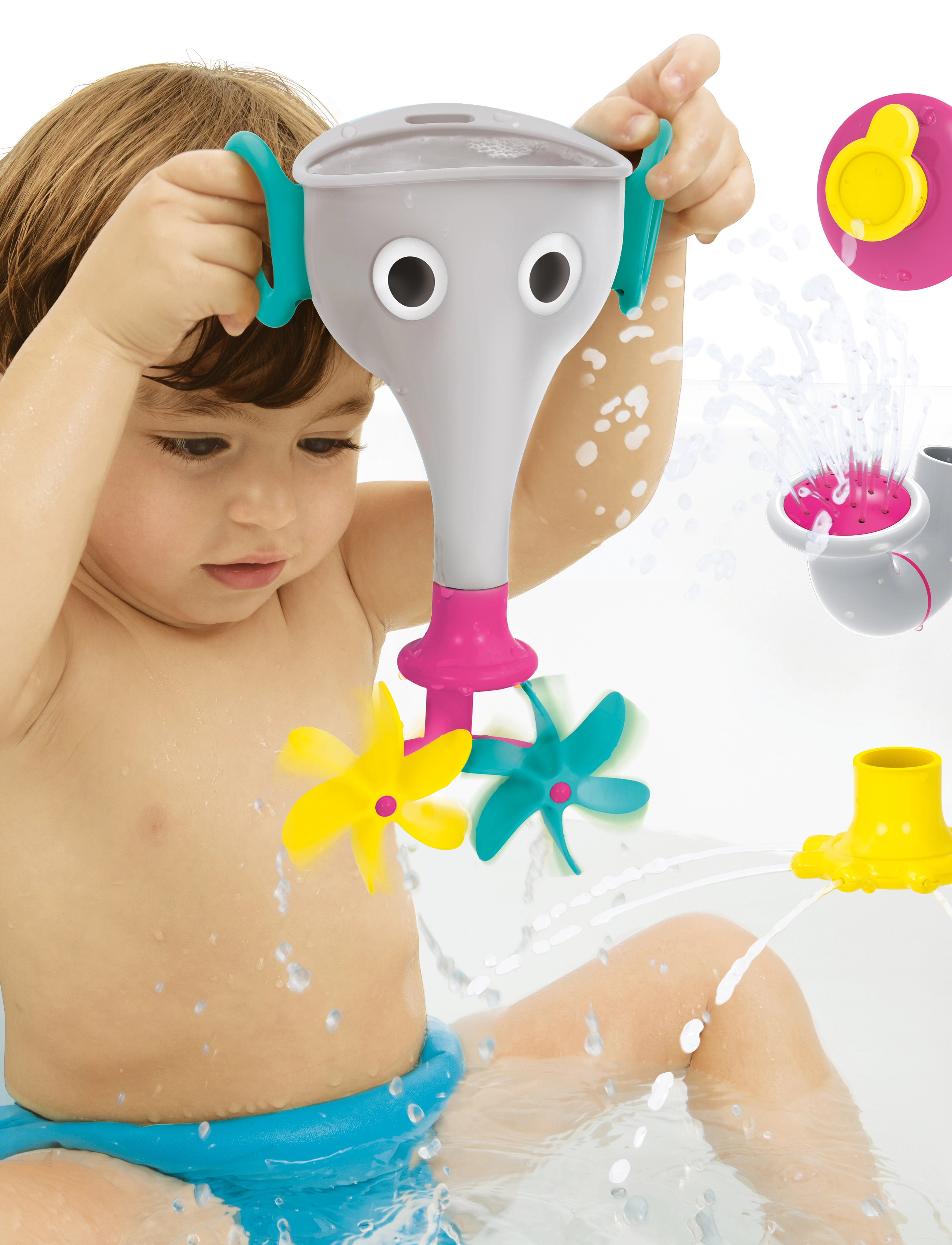 Yookidoo Funelefun Fill 'N' Sprinkle, One Size, Grey, Bath & Water Legetøj > Bath Legetøj, Børn