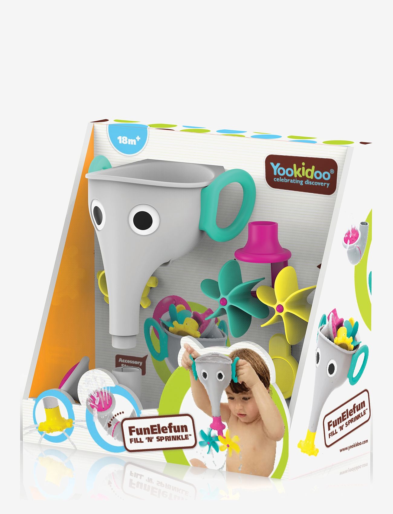 Yookidoo - FunEleFun Fill 'N' Sprinkle - badleksaker - grey - 4