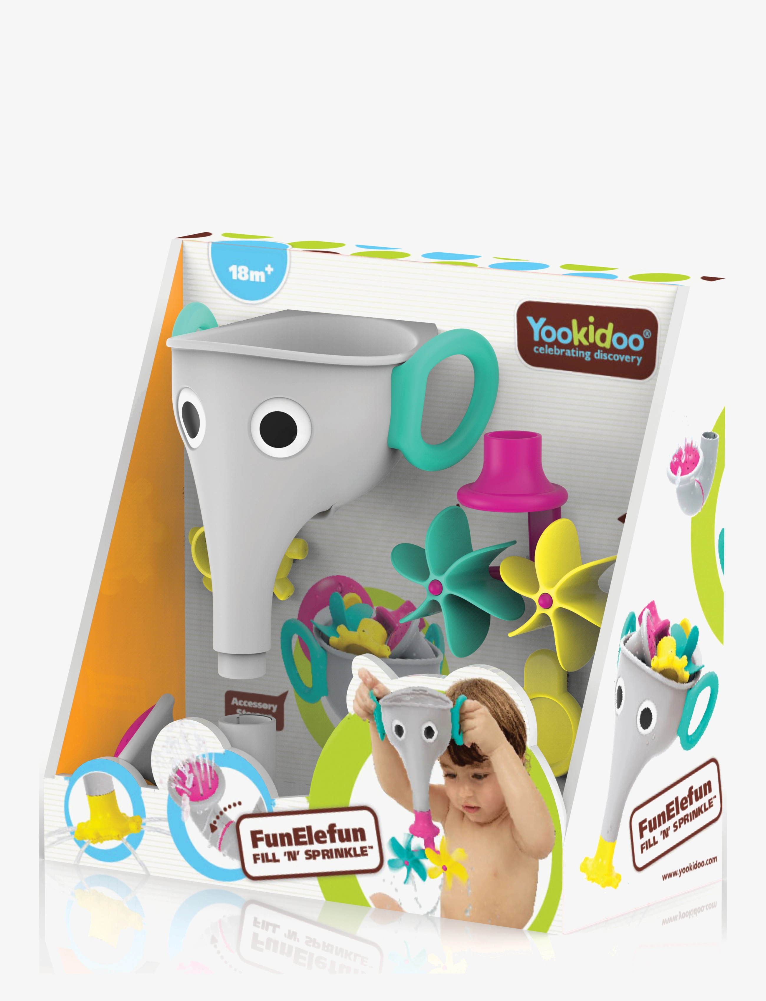 Yookidoo - FunEleFun Fill 'N' Sprinkle - badleksaker - grey - 3