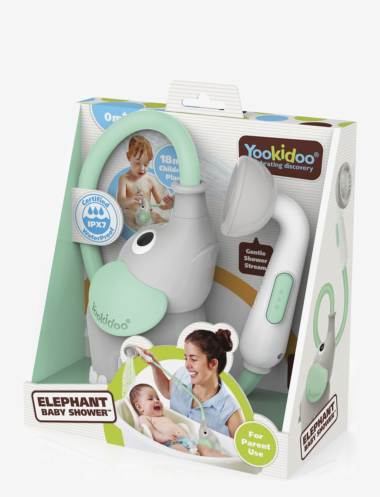Yookidoo - Elephant Baby Shower - badkar & tillbehör - turqouise - 3