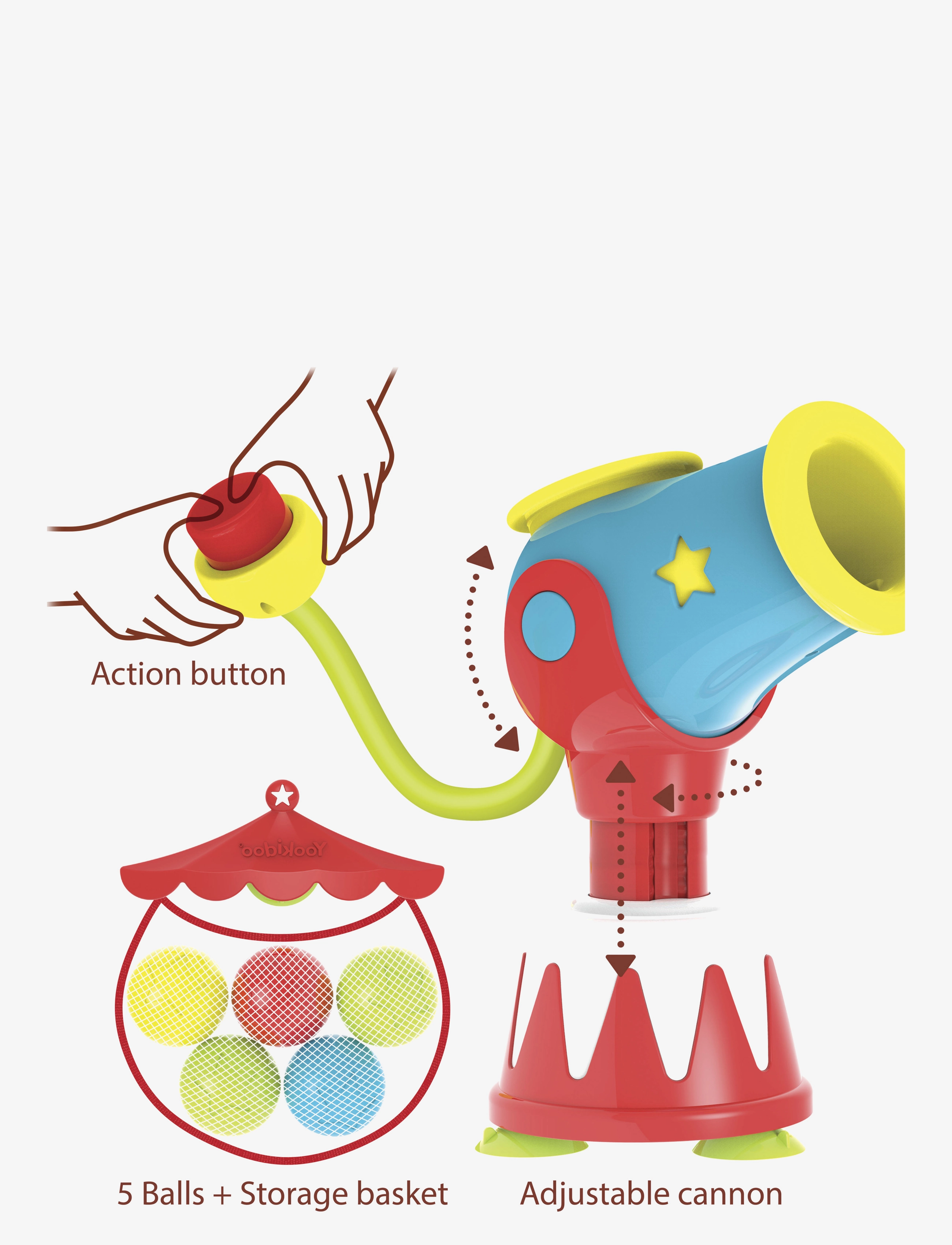 Yookidoo - Ball Blaster Water Cannon - badelegetøj - multicolor - 1