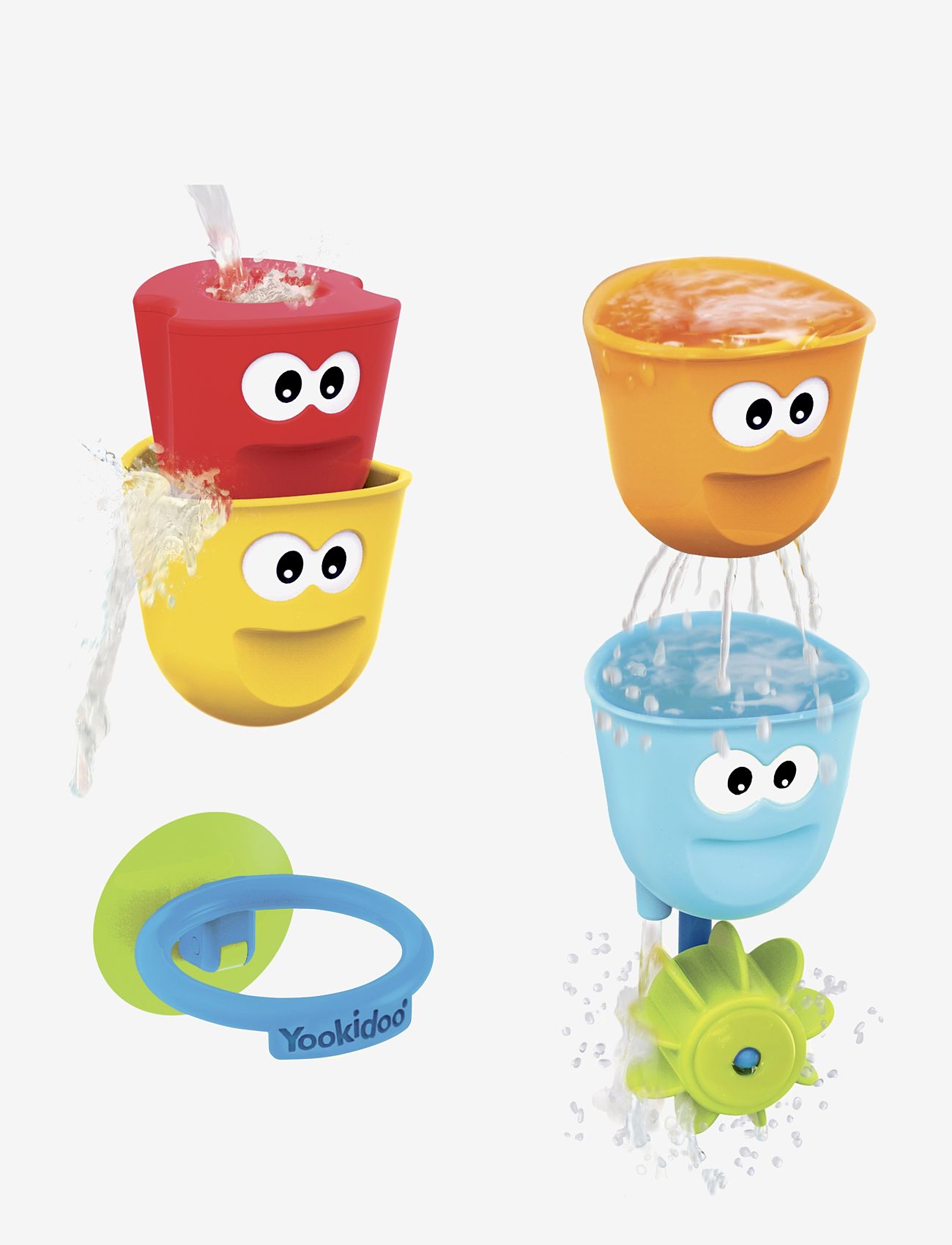 Yookidoo - Fill 'N' Spill Action Cups - badleksaker - multicolor - 1