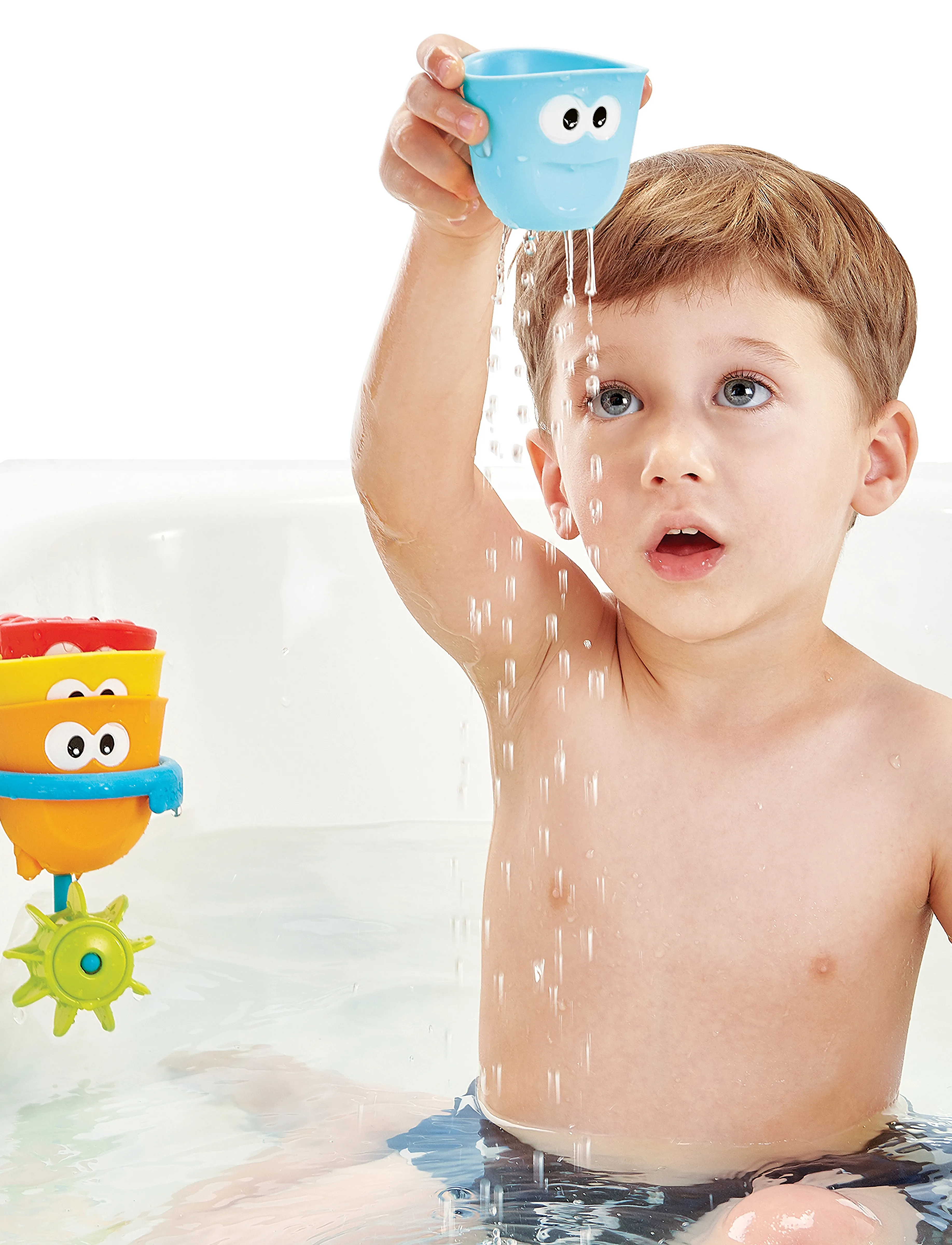 Yookidoo Fill 'N' Spill Action Cups, One Size, Multi/patterned, Bath & Water Legetøj > Bath Legetøj, Børn