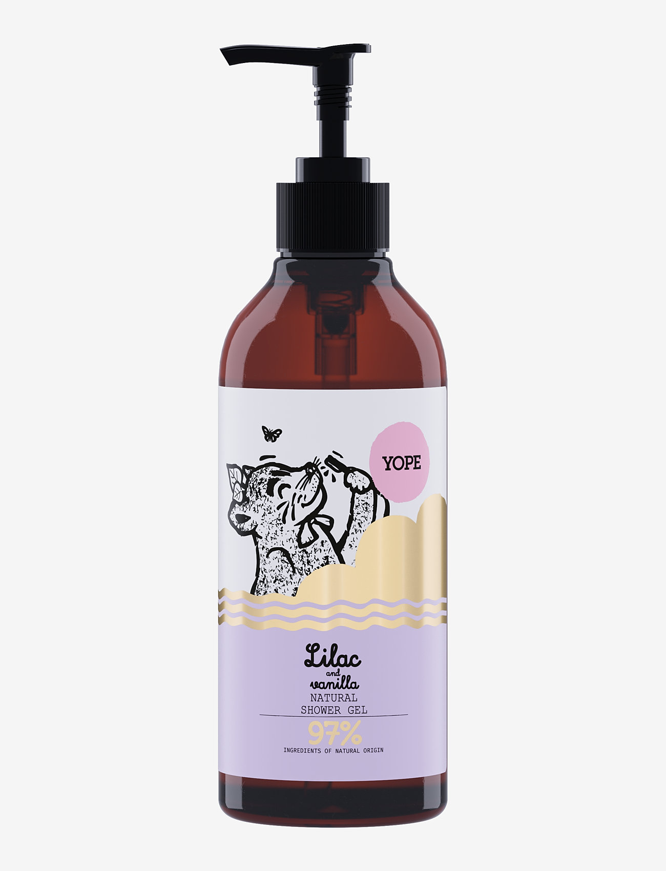 YOPE Shower Gel Lilac And Vanilla Pao 400Ml, Badekar og bruser, Nude, Str: 400 ml