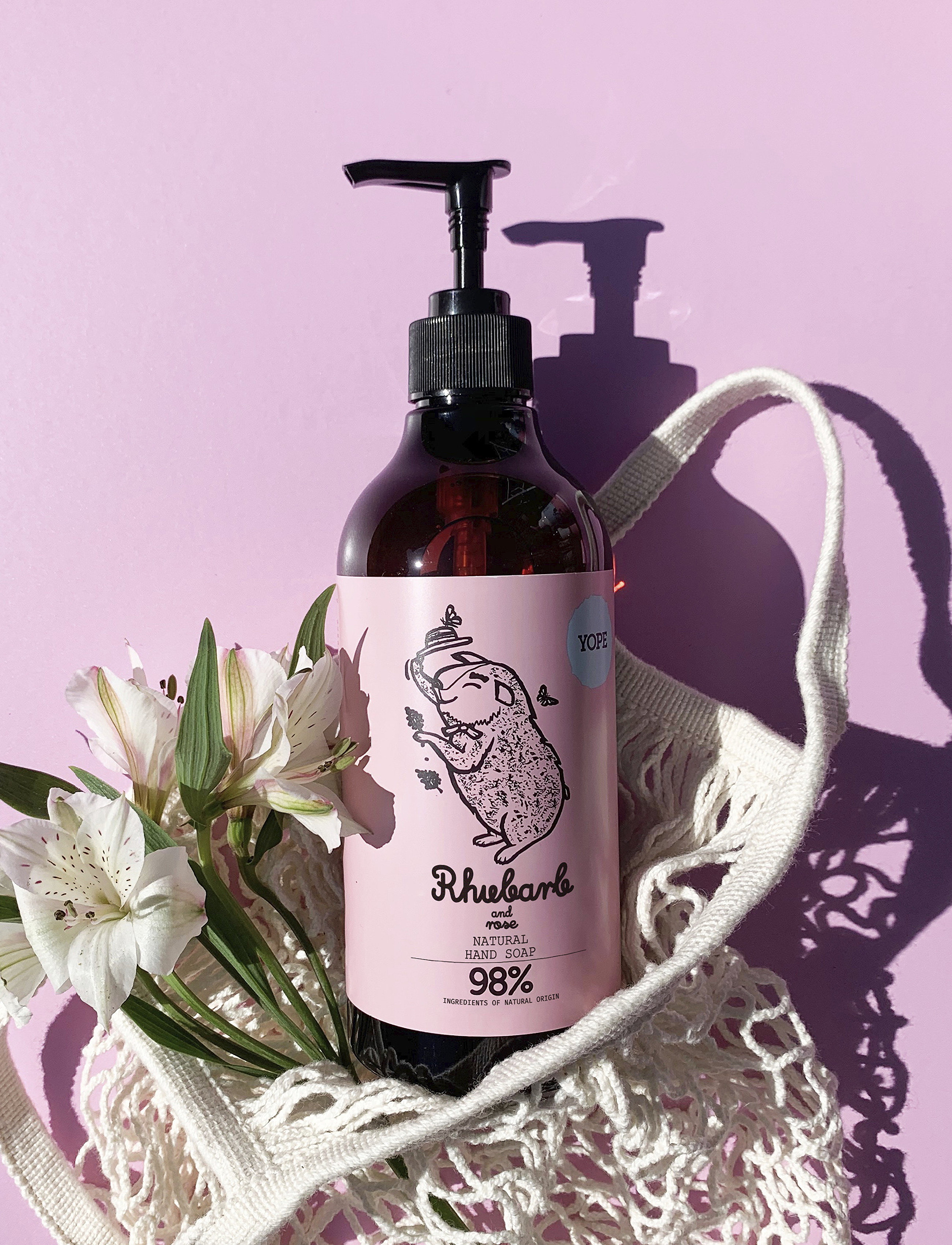 YOPE Yope Hand Soap Rhubarb And Rose Pao 500ml, 500 ml, Nude, Håndsæbe > Flydende Håndsæbe, Dame