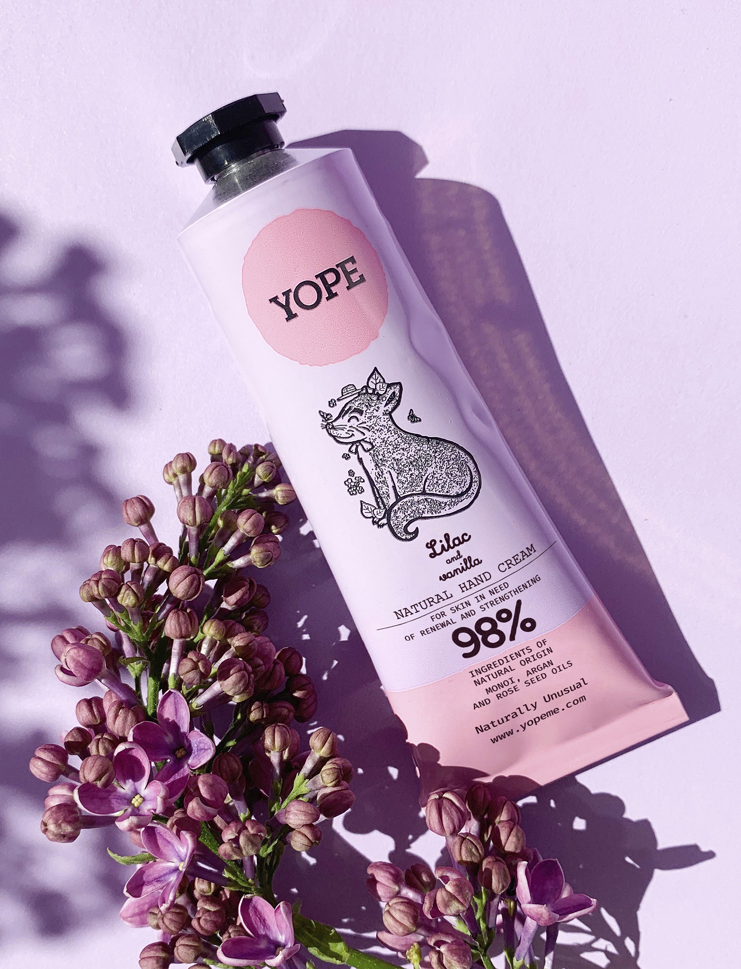 YOPE Yope Hand Cream Lilac And Vanilla Pao 50ml, 50 ml, Nude, Håndpleje > Håndcreme, Dame
