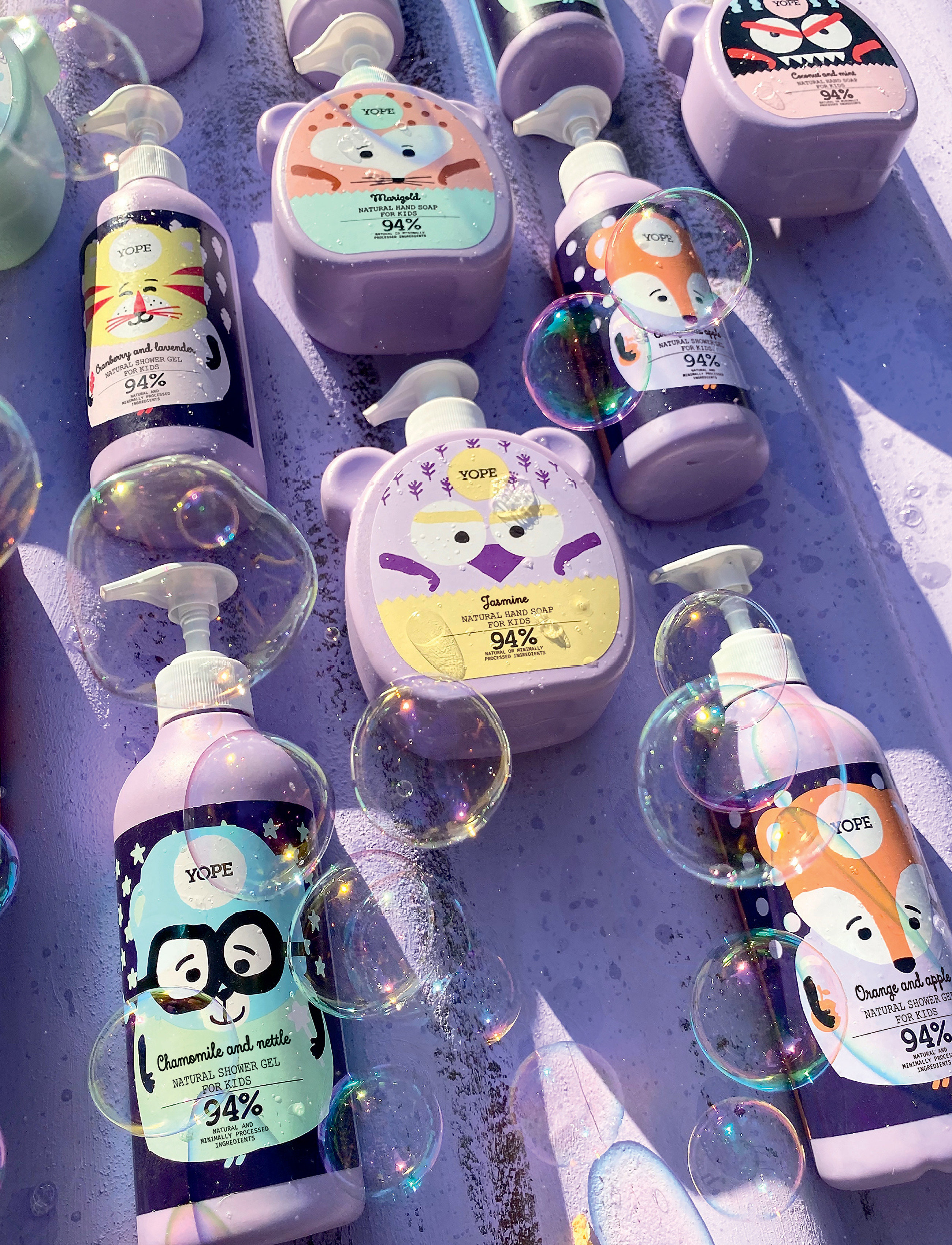 YOPE - YOPE Shower Gel for Kids Cranberry & Lavender - shower gel & bruseolier - cranberry & lavender - 4