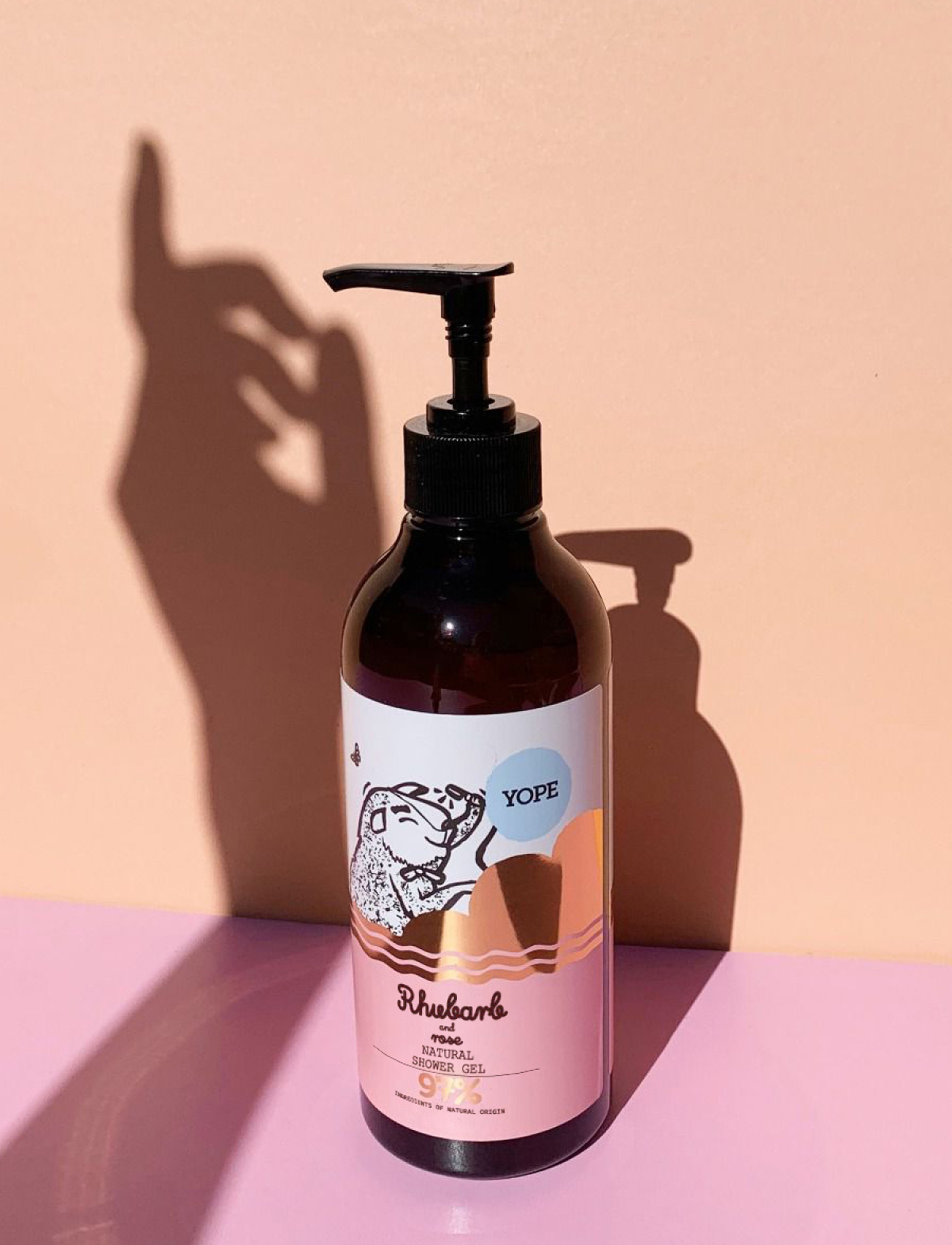 YOPE Yope Shower Gel Rhubarb And Rose, 400 ml, Nude, Krop > Bad Og Brusebad, Dame