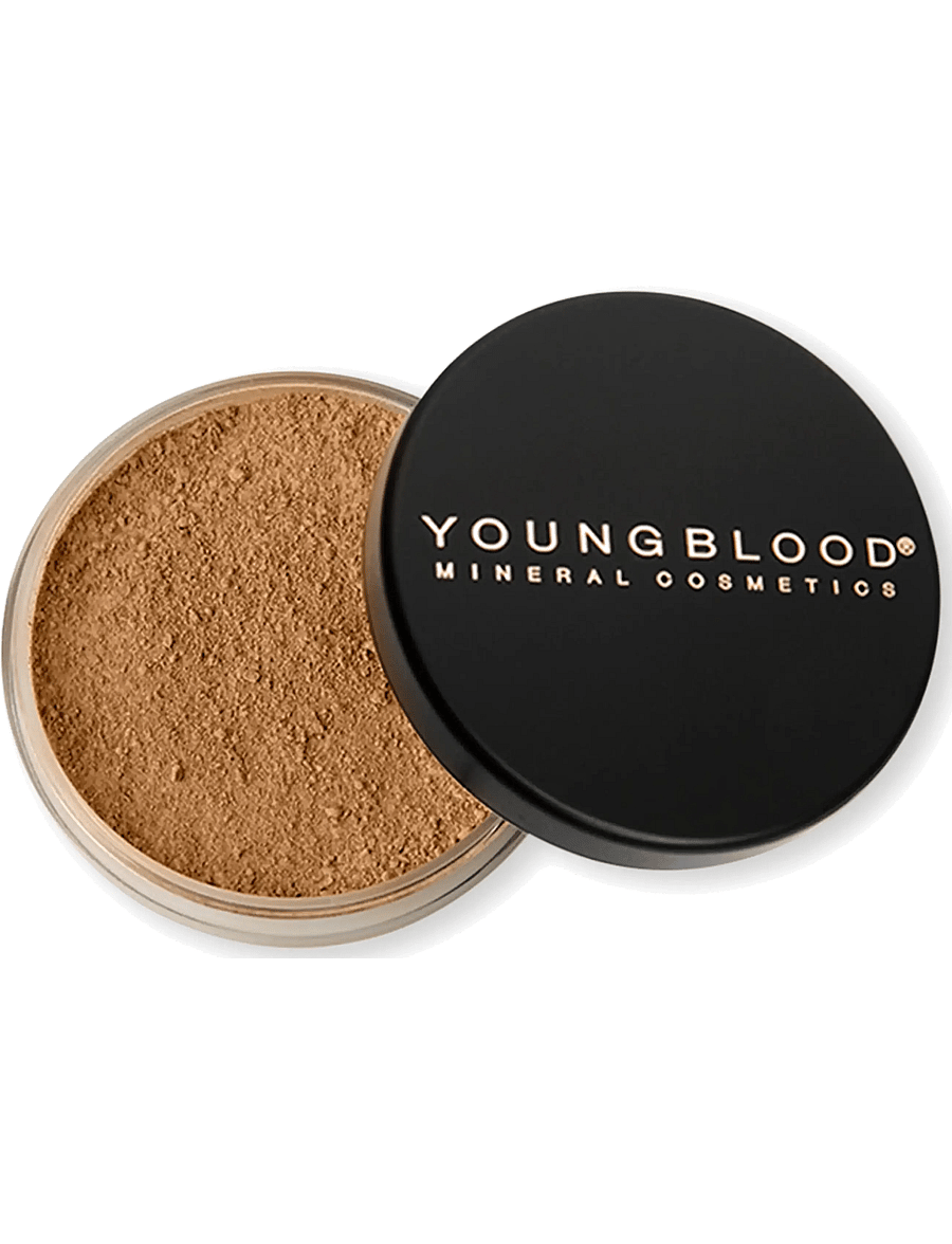 Youngblood Mineral Cosmetics - YB Loose Mineral Foundation - bliv klar til date night - toffee - 1