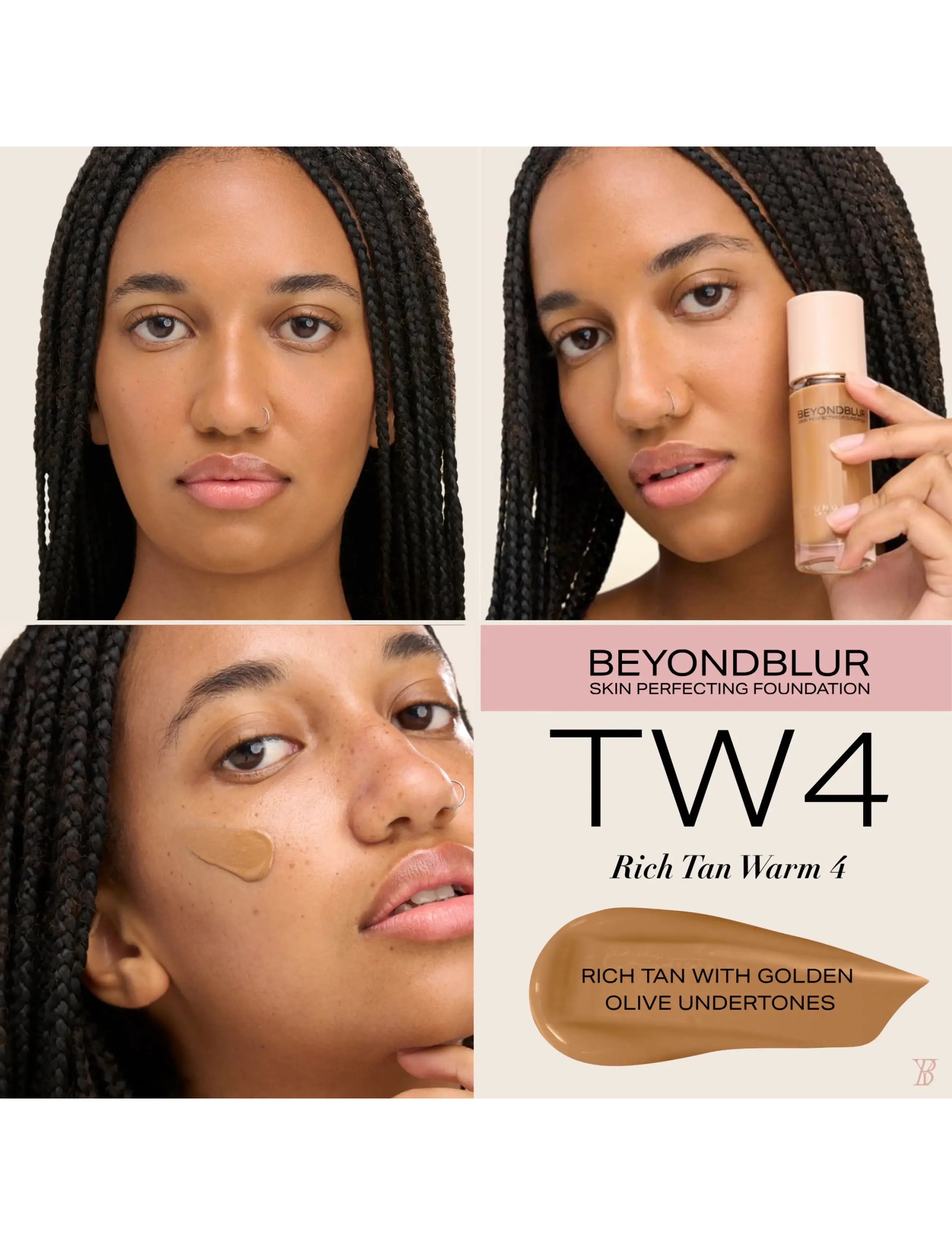 Youngblood Mineral Cosmetics - YB BeyondBlur Skin Perfecting Foundation - TW4 - makeup - tw4 - 2