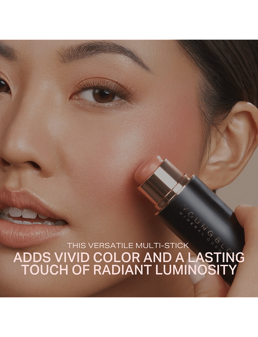 Youngblood Mineral Cosmetics - YB Mini VividLuxe Crème Blush Stick - bliv klar til date night - pink prosecco - 4