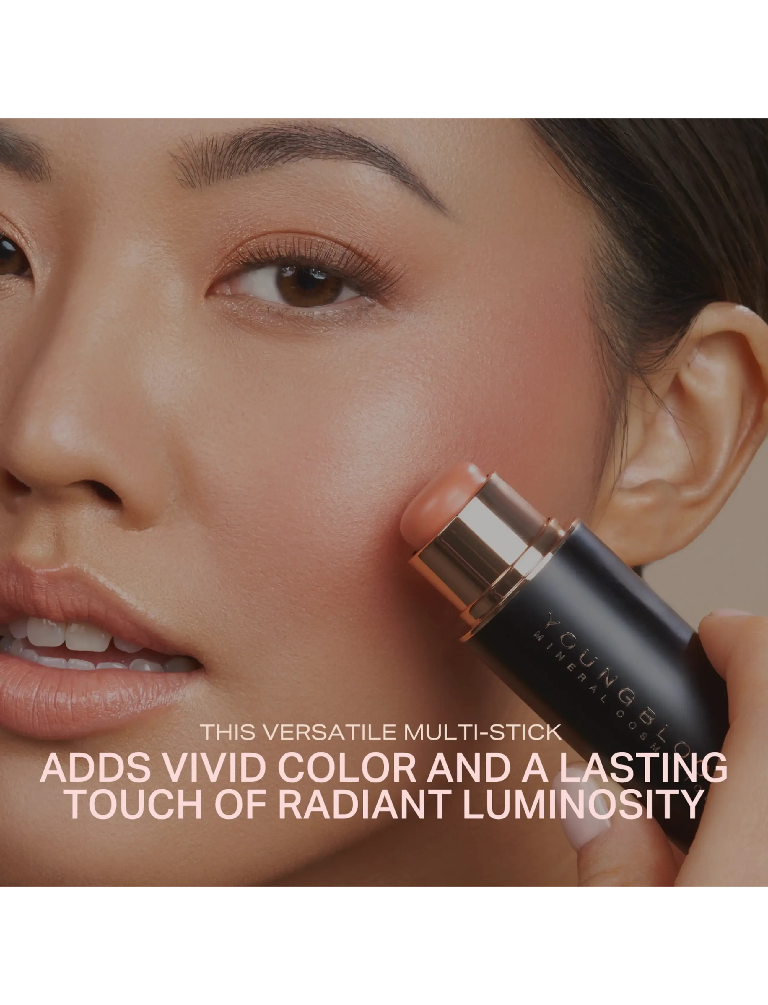 Youngblood Mineral Cosmetics - YB Mini VividLuxe Crème Blush Stick - Crème Brûlée - rouge - crÈme brÛlÉe - 3