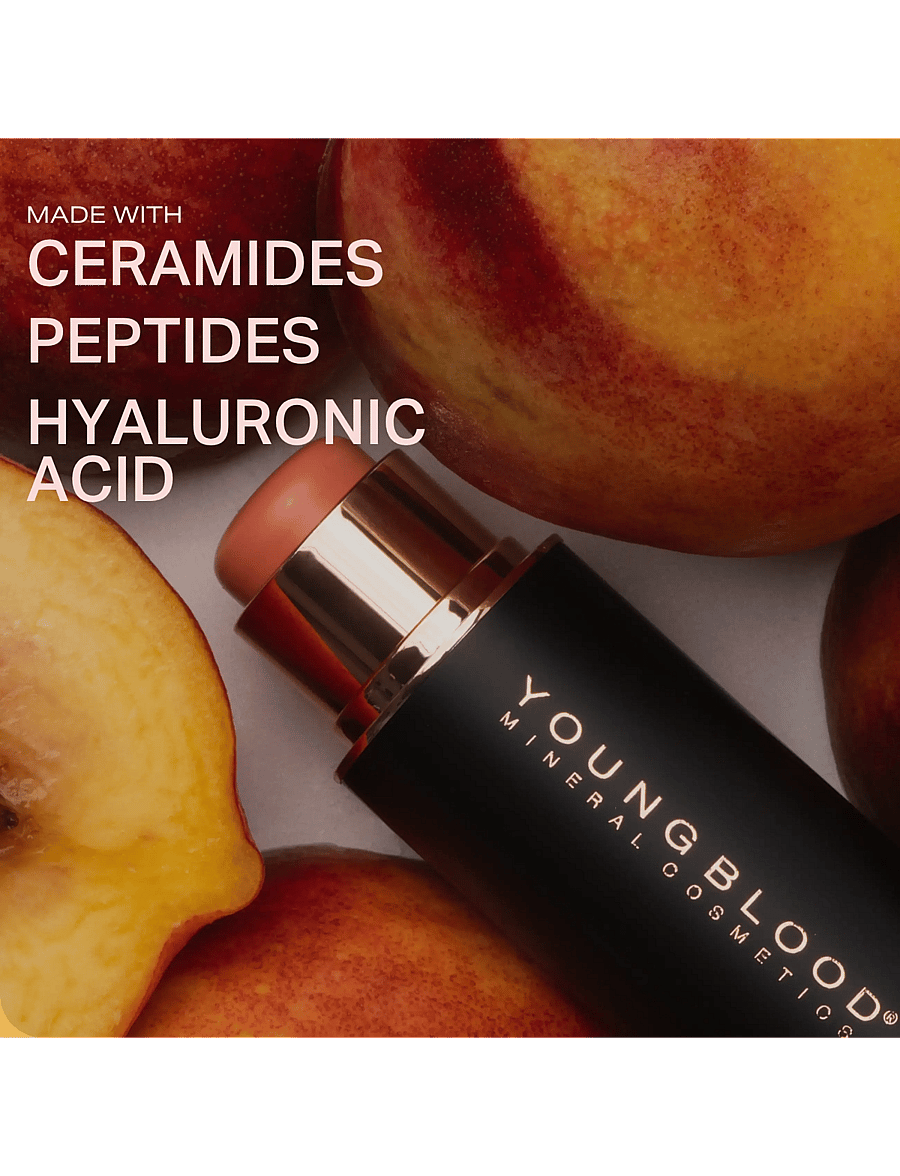 Youngblood Mineral Cosmetics - YB Mini VividLuxe Crème Blush Stick - bliv klar til date night - bellini - 5