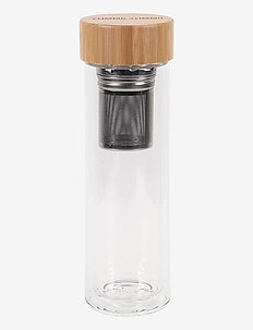 Thermo Glas Bottle w/Tea infuser - Bamboo (400 ml), Yummii Yummii