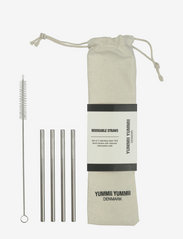 Yummii Yummii - 4 PCS. Reusable Straws for Cocktails - stainless steel - 0