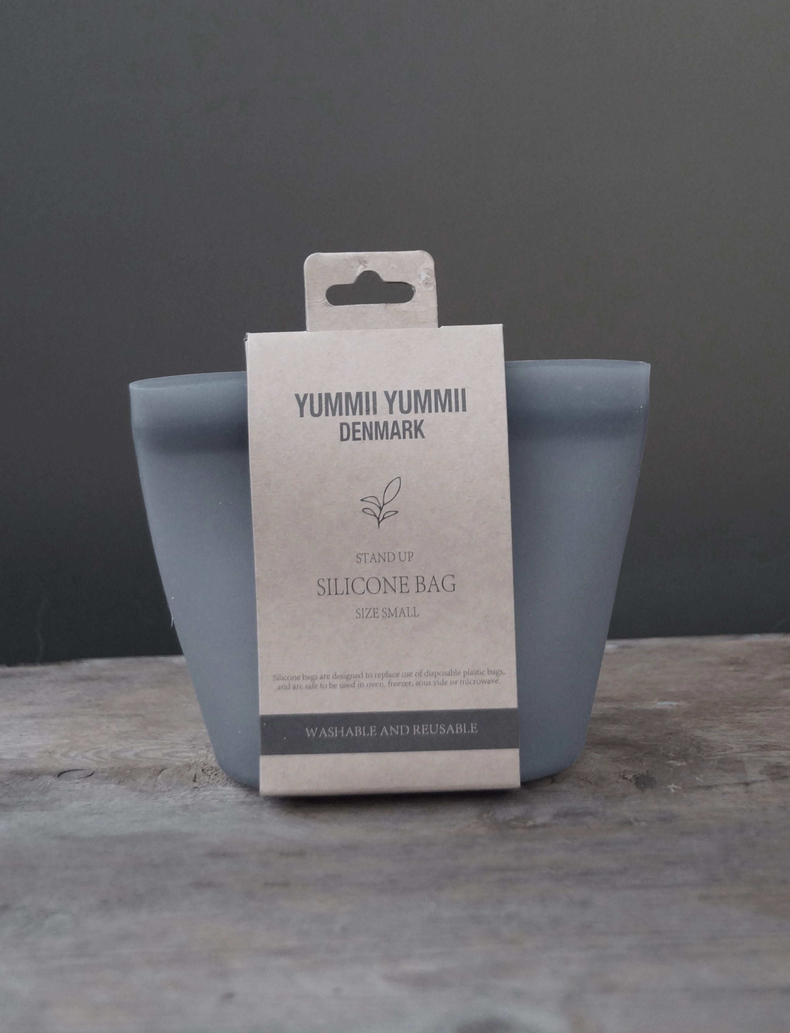 Yummii Yummii - Stand up silicone bag - stone - small - dark grey - 1